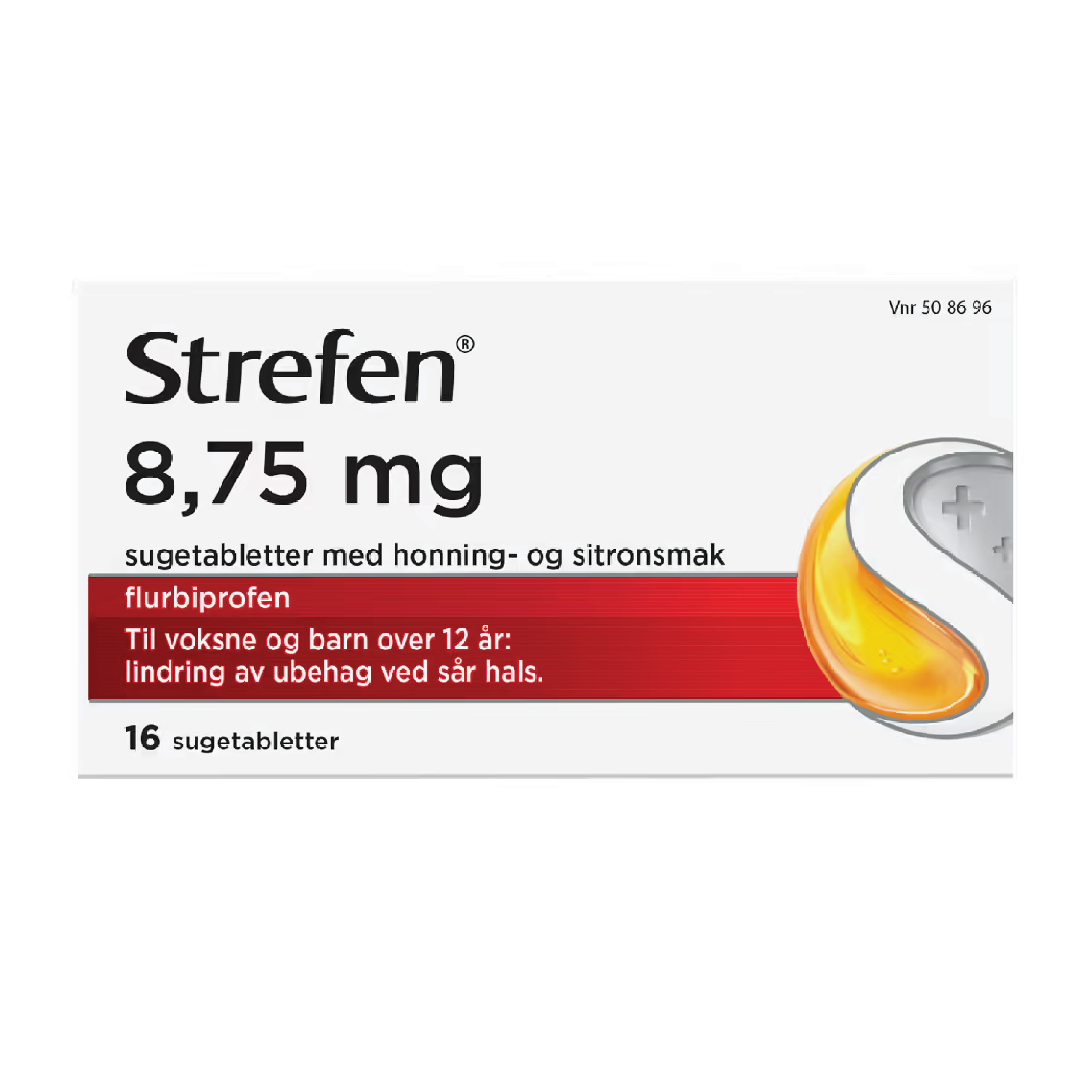Strefen Sugetab 8,75mg, 16 stk.