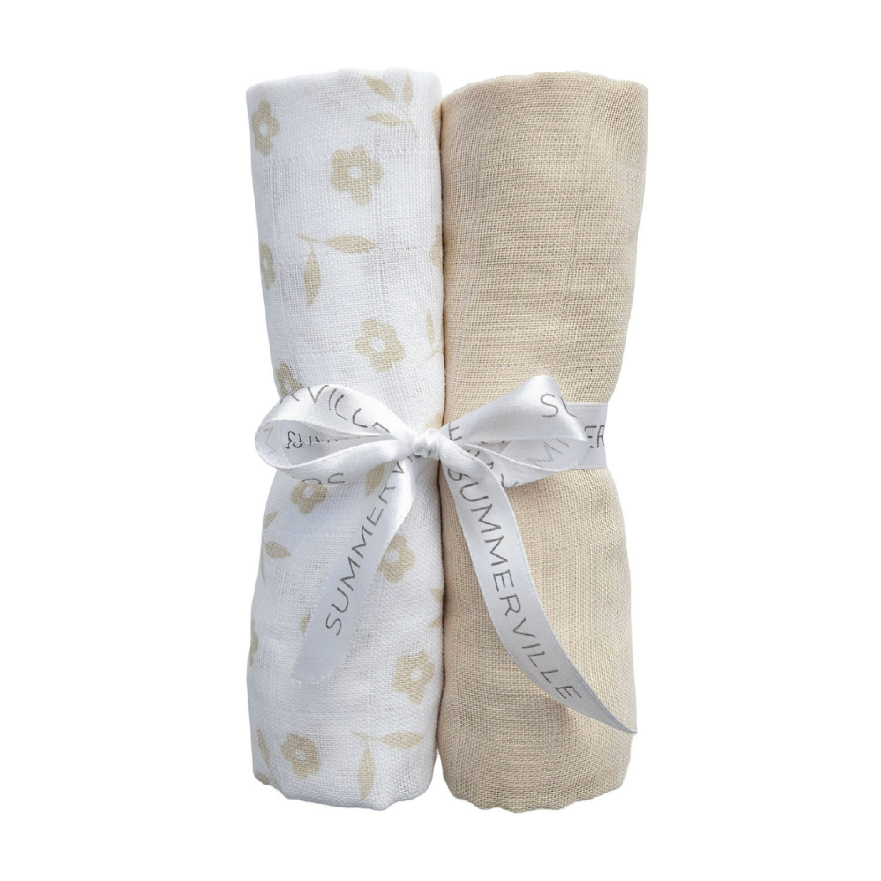 Summerville Babyteppe i musselin 2-pk, Petal Sandshell, 2 stk.