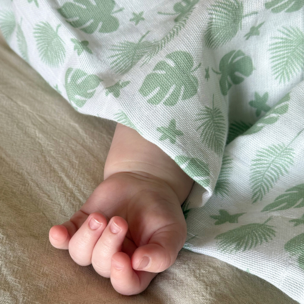 Summerville Organic Babyteppe i musselin, Tropical Green, 1 stk.