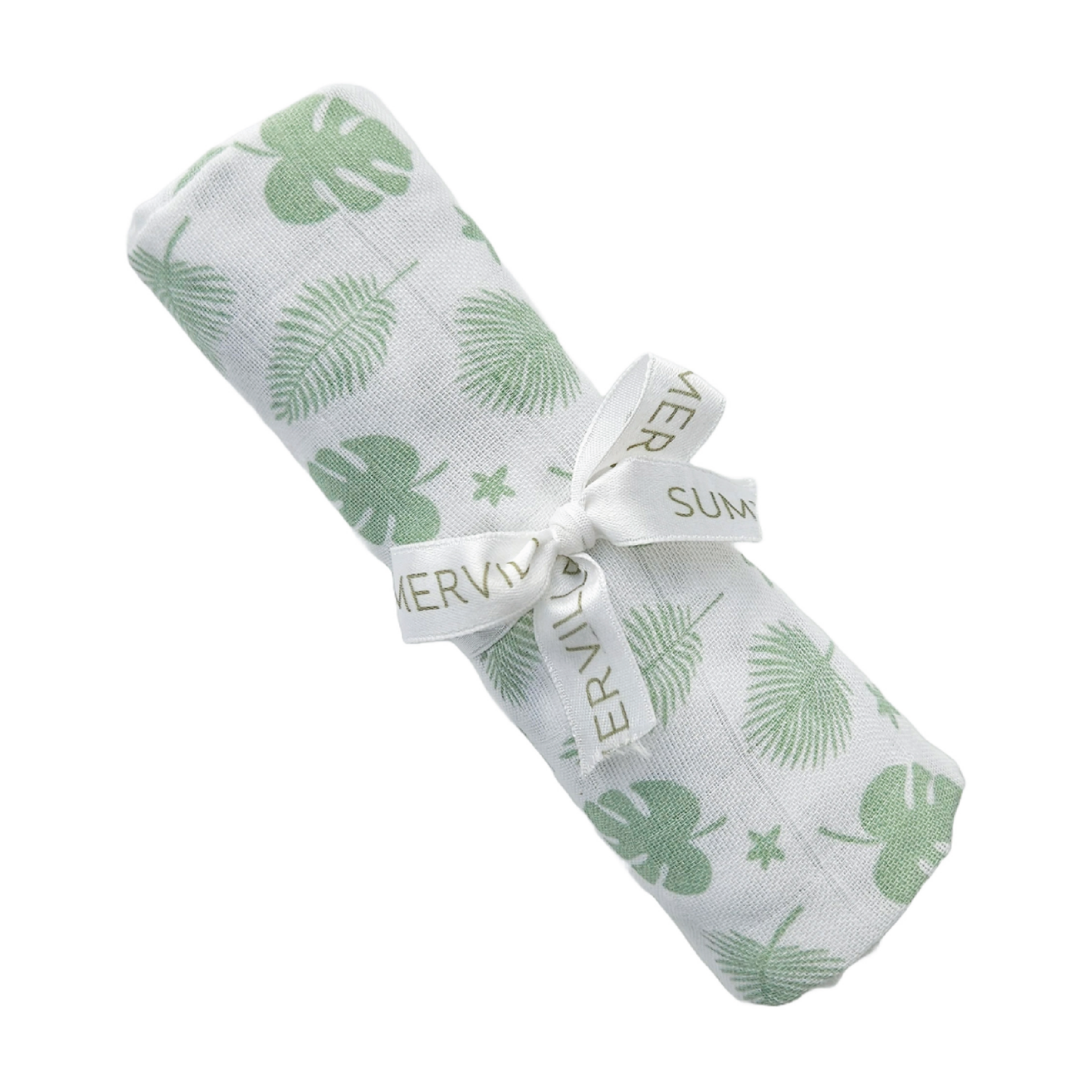 Summerville Organic Babyteppe i musselin, Tropical Green, 1 stk.