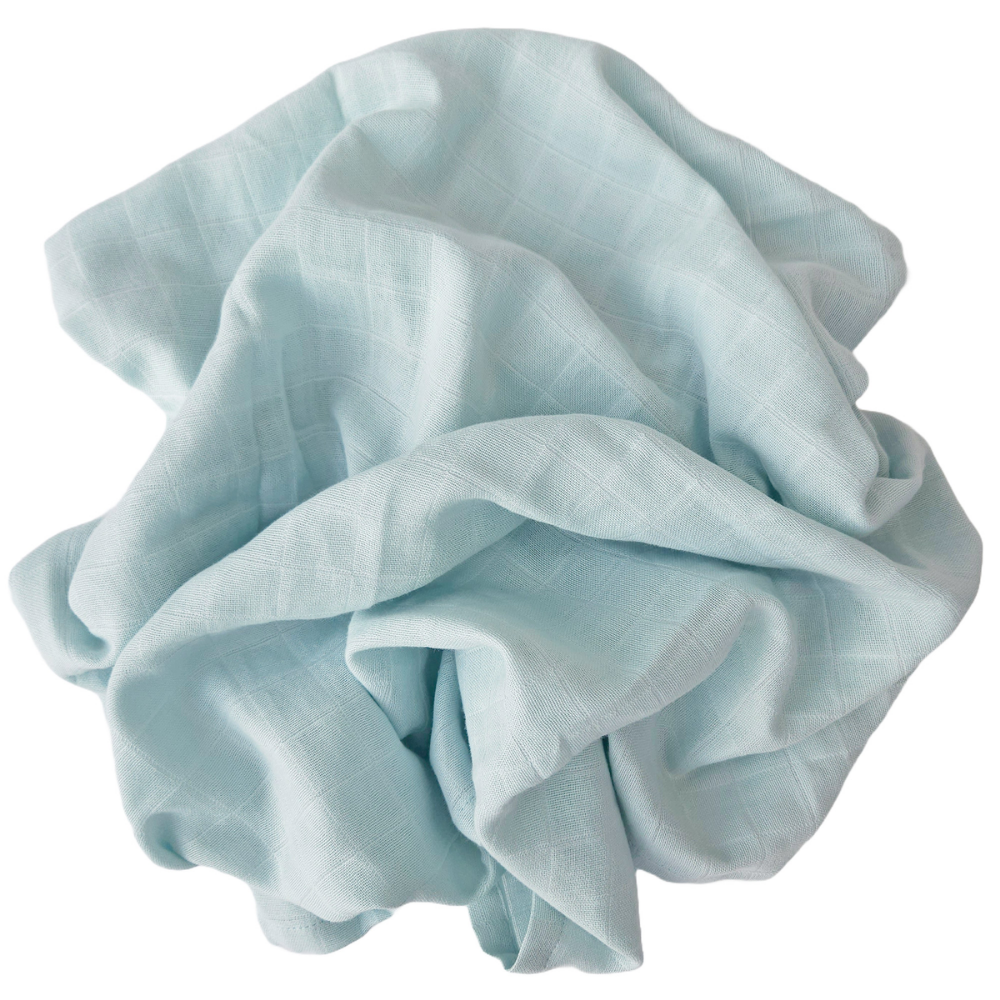 Summerville Organic Babyteppe i musselin, Ice Blue, 1 stk.