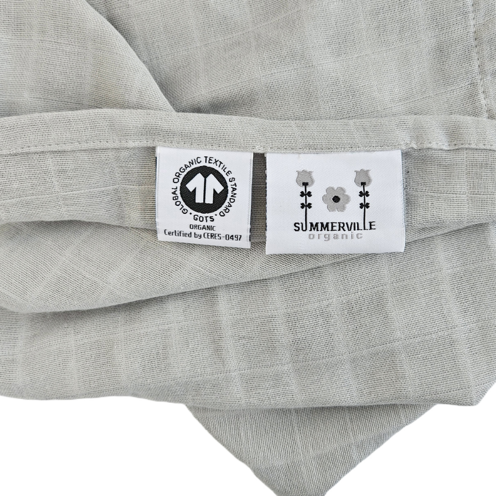 Summerville Organic Babyteppe i musselin, Silver Grey, 1 stk.