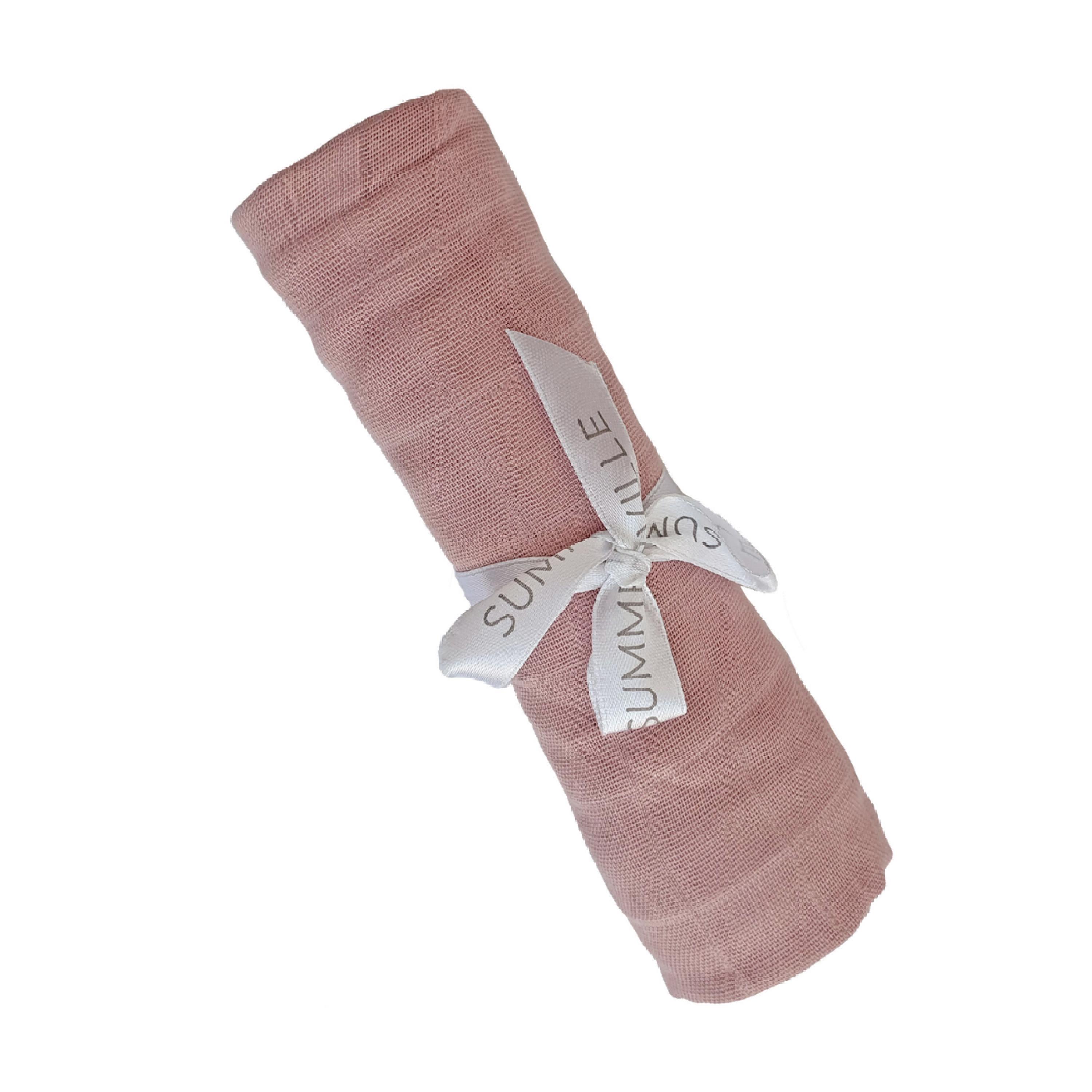 Babyteppe i musselin, Dus rosa, 1 stk.