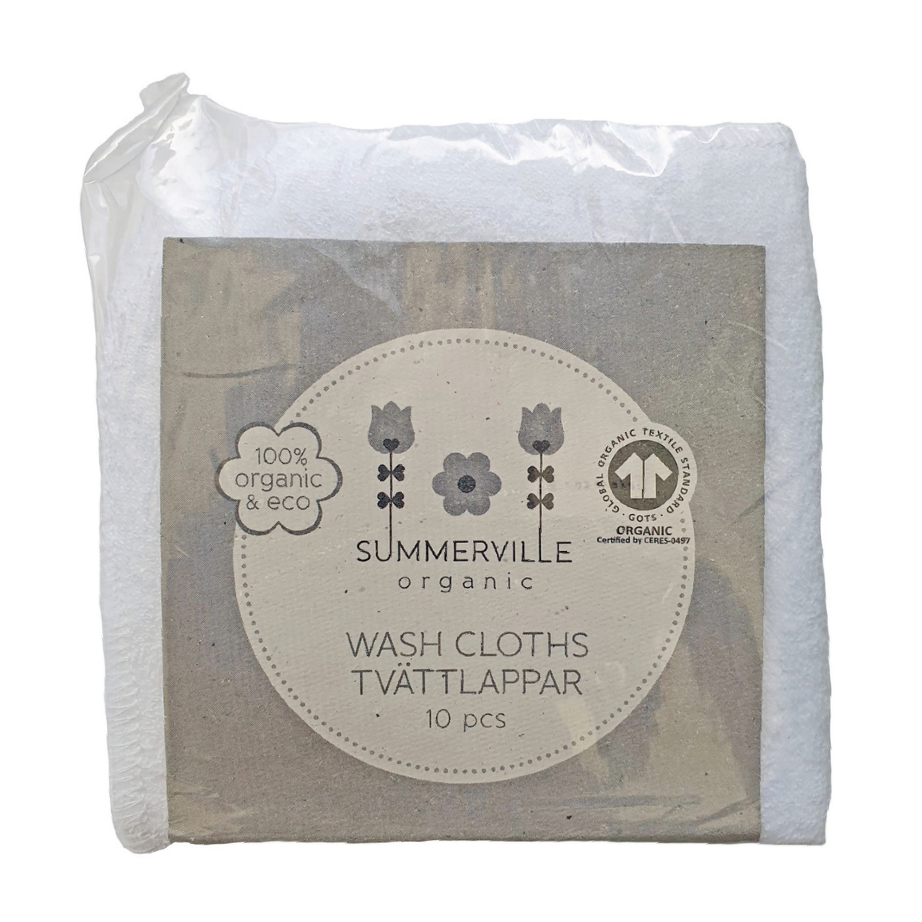 Summerville Vaskekluter, Hvit, 10 stk.