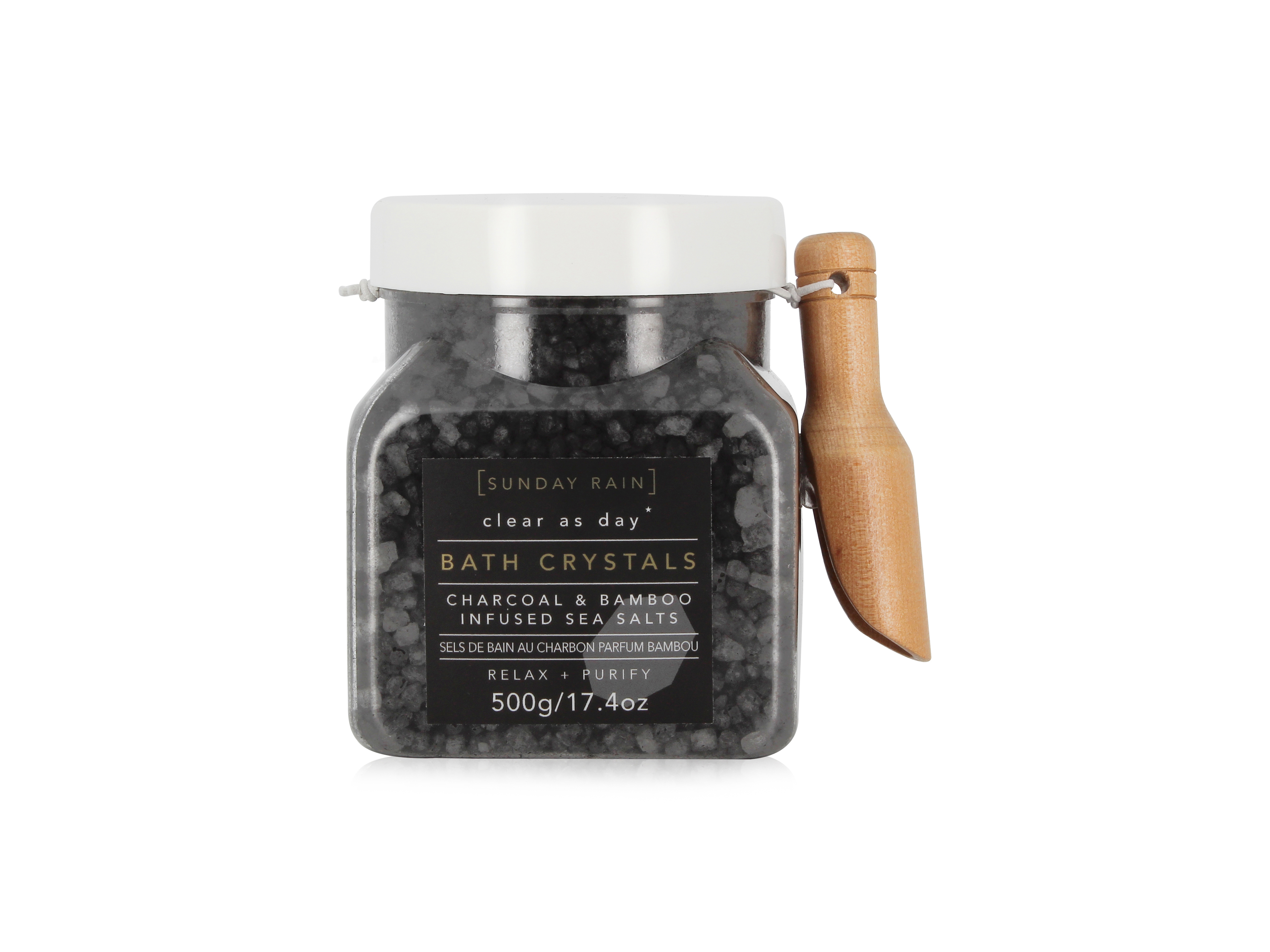 Sunday Rain Bath Crystals Charcoal & Bamboo, 500 g