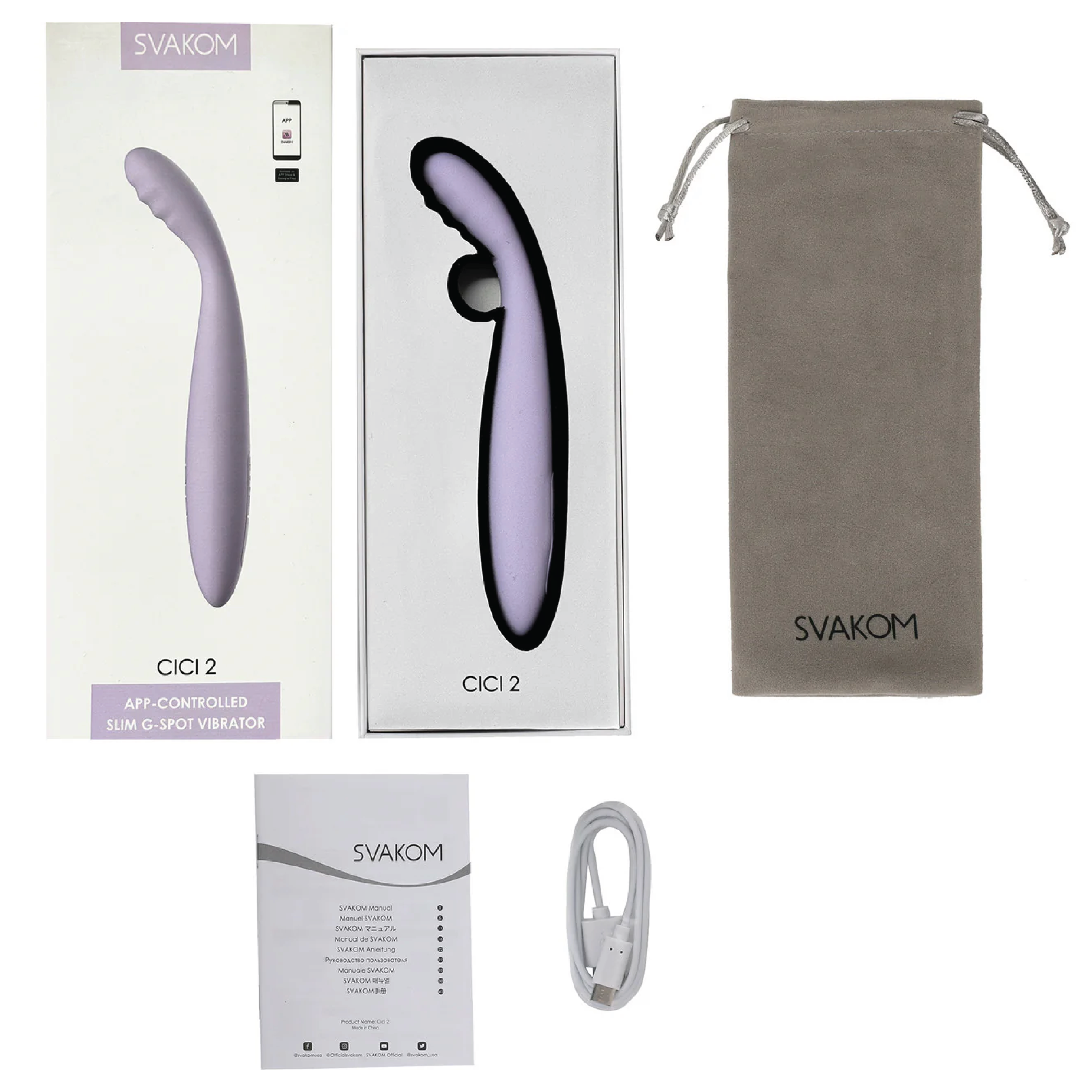 SVAKOM Cici 2 Pastel Lilac Vibrator, 1 stk.