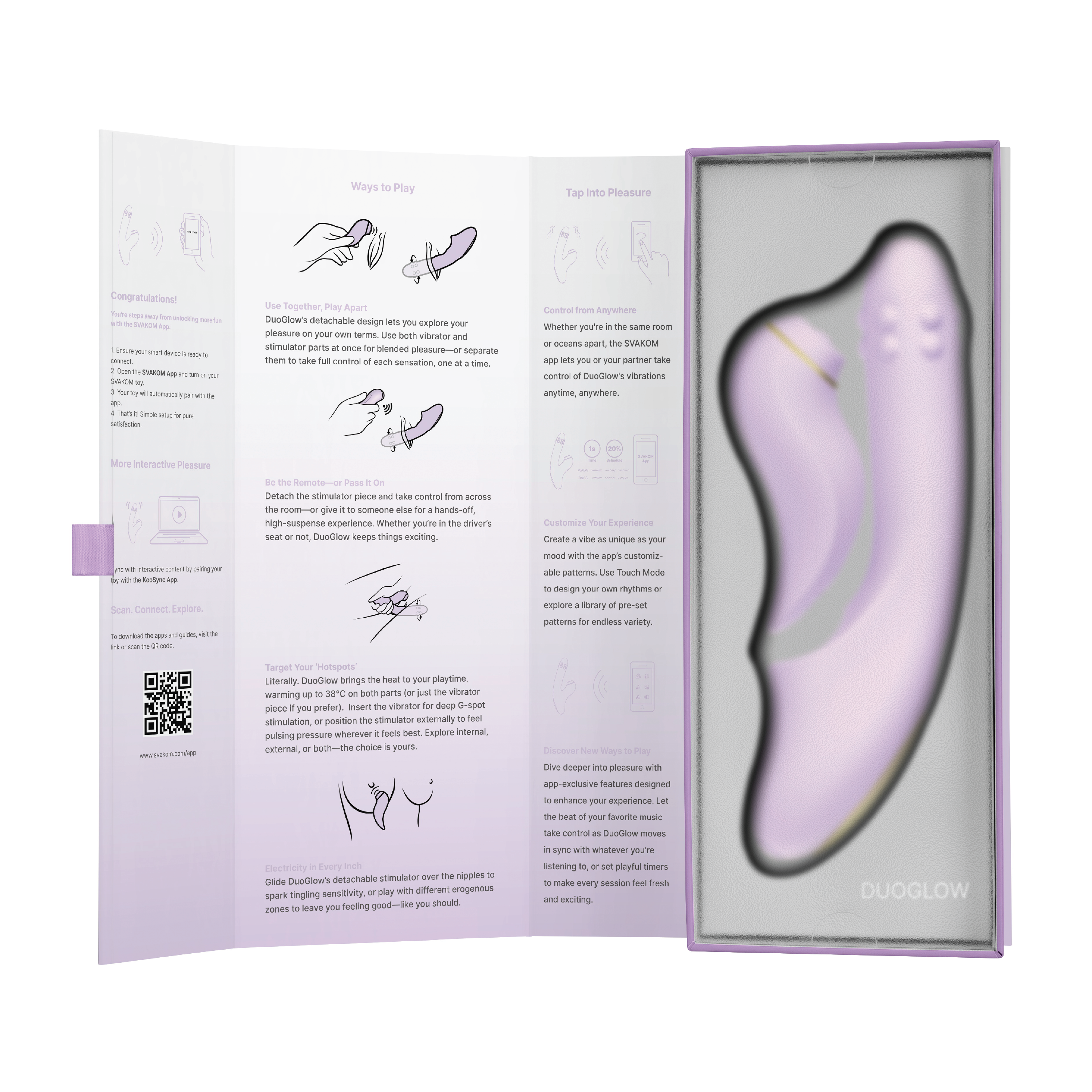 SVAKOM DuoGlow Pastel Lilac, 1 stk.