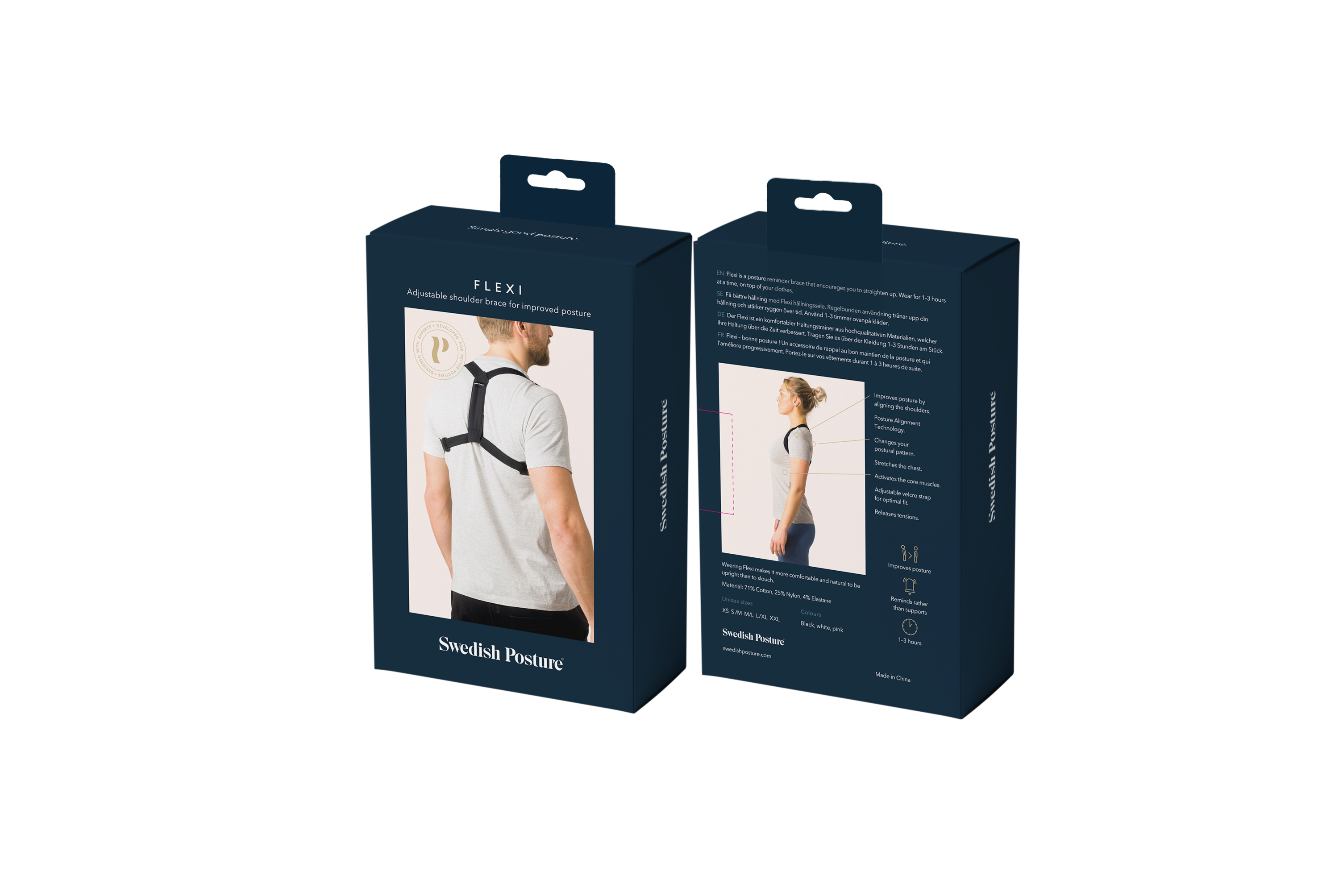 Swedish Posture Flexi holdningsvest, XX-Large, 1 stk.