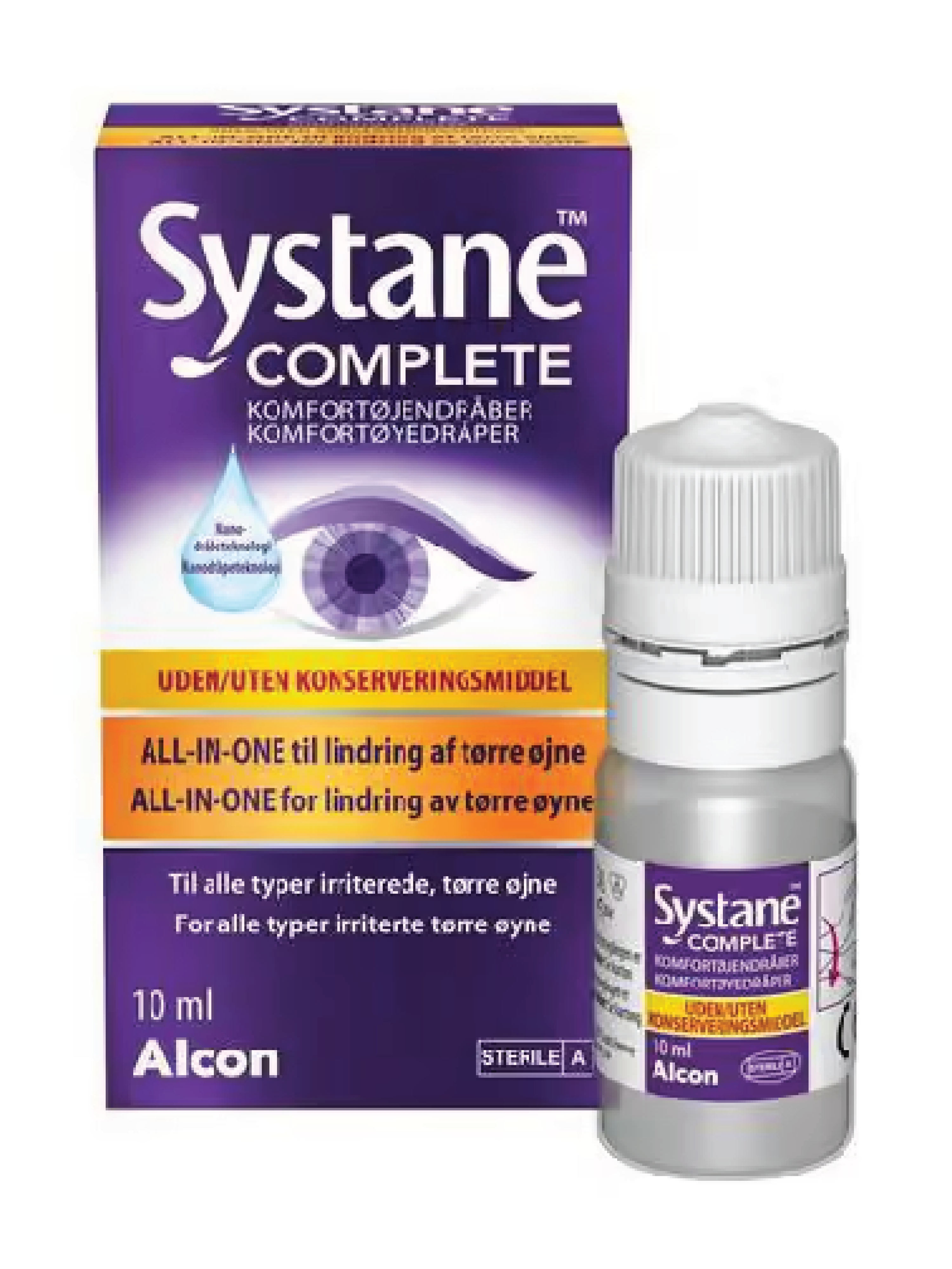 Systane Complete øyedråper u/konserveringsmidler, 10 ml