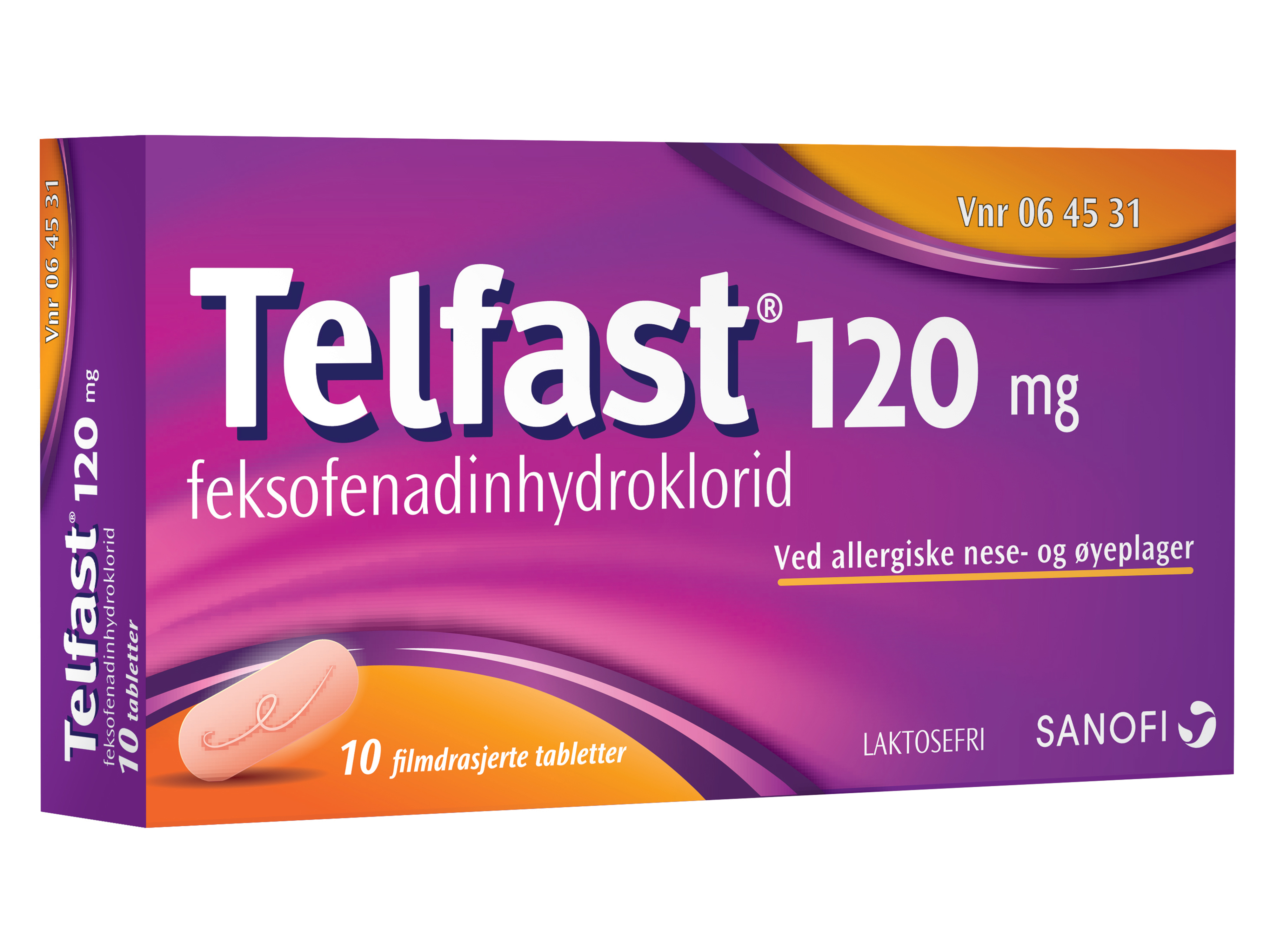 Telfast 120 mg tabletter, 10 stk.