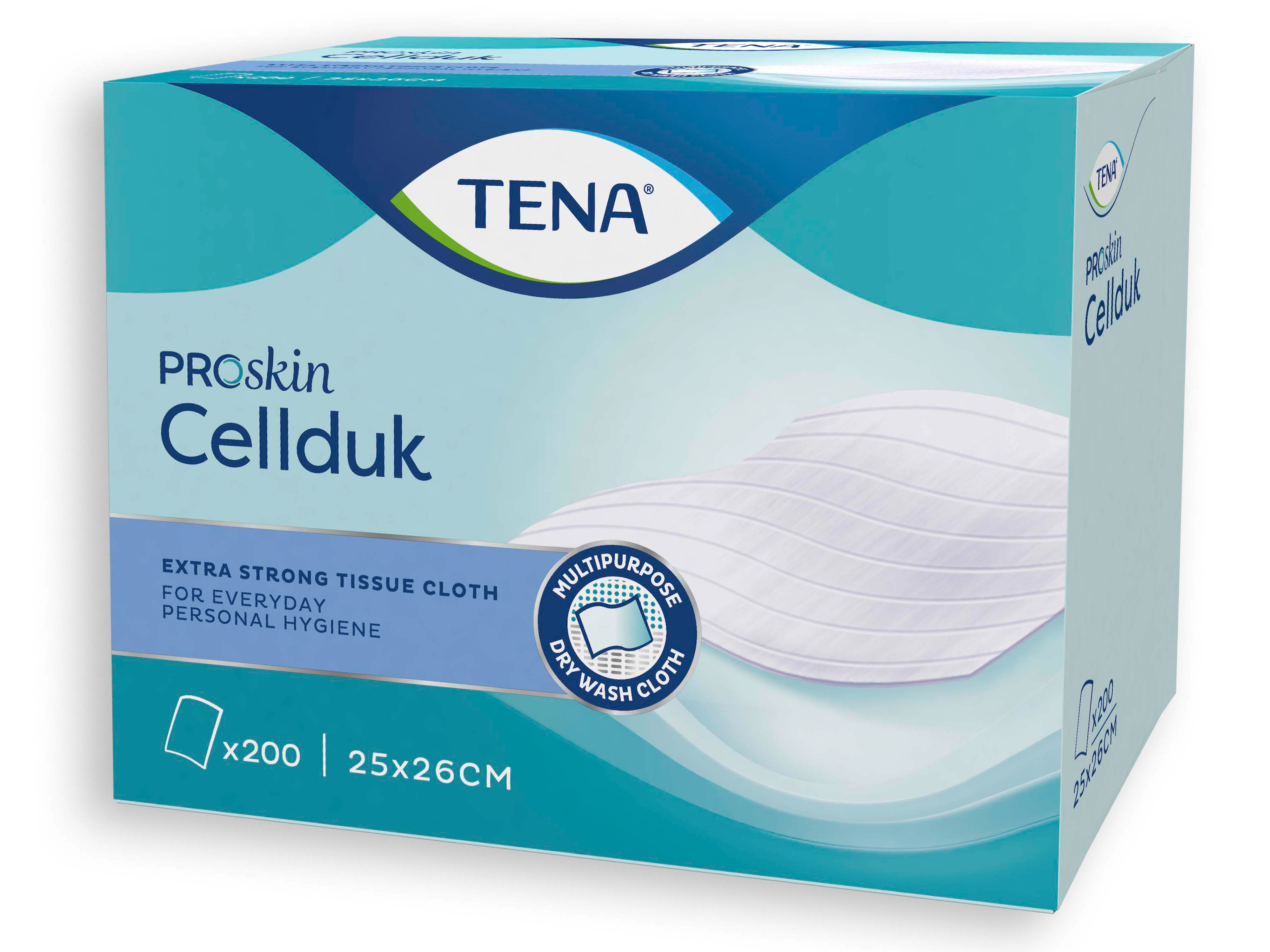 Tena Cellduk 25 x 26 cm, 200 stk.