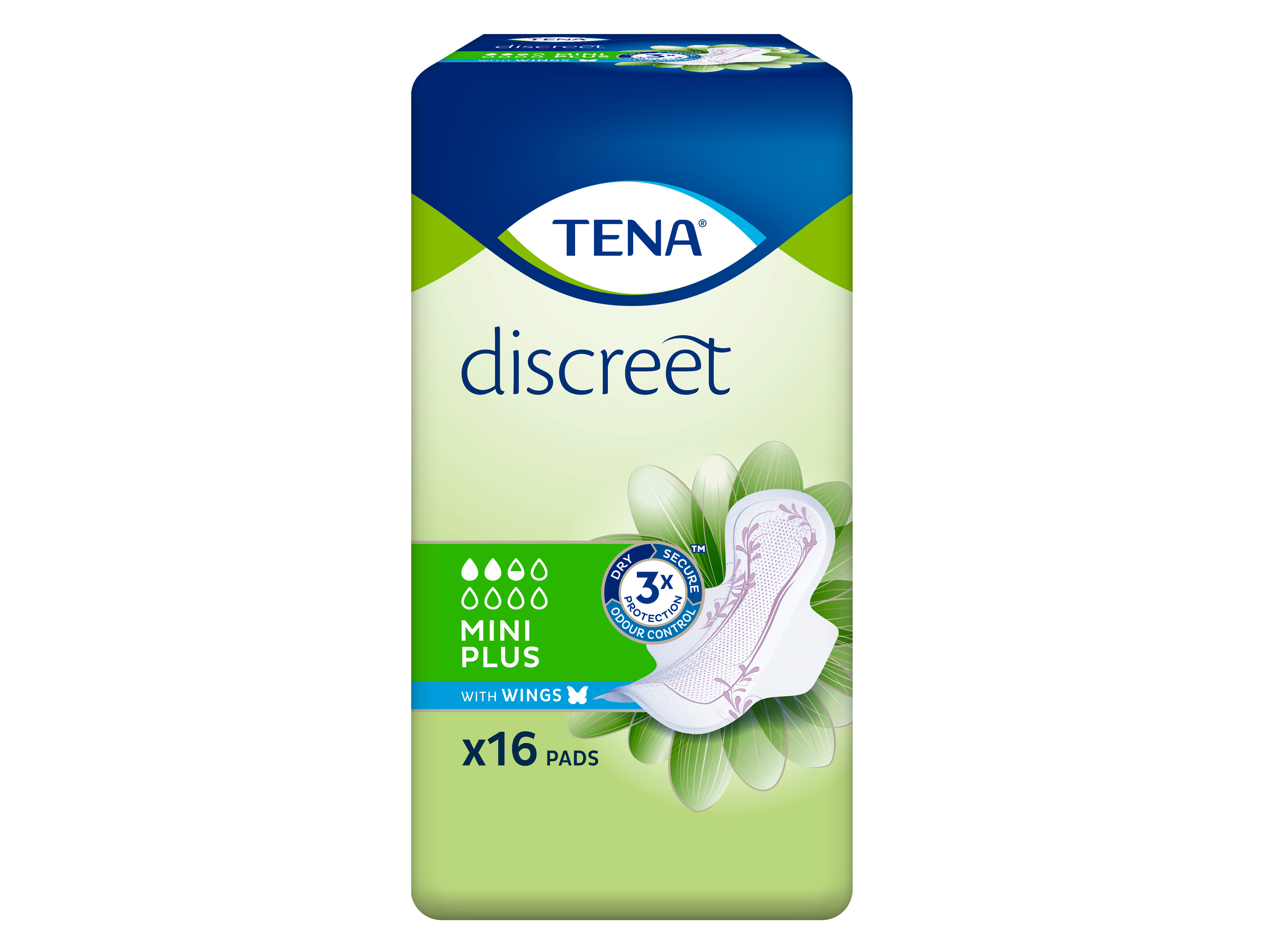 Tena Discreet Mini Plus Wings, 16 stk