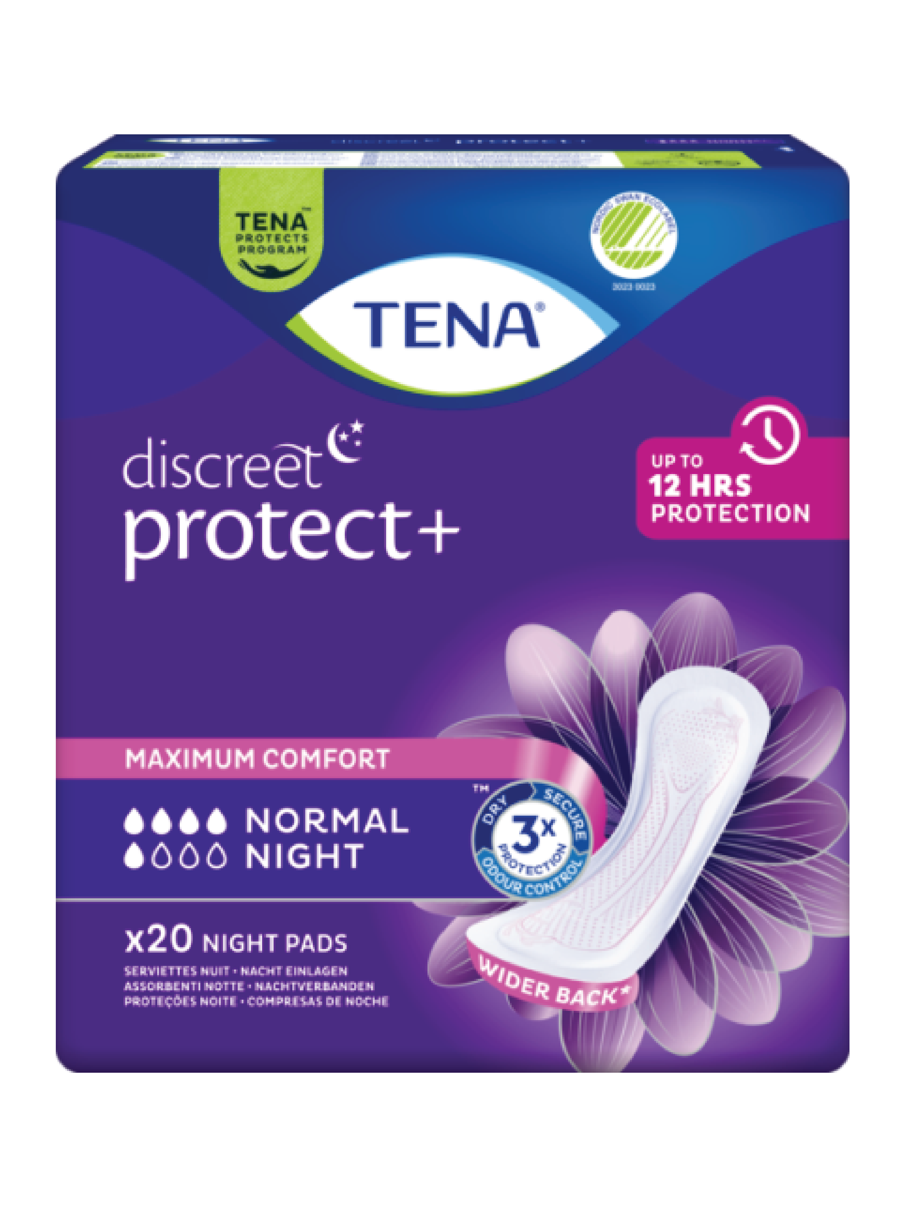 Tena Discreet Normal night, Normal nigth, 20 stk.