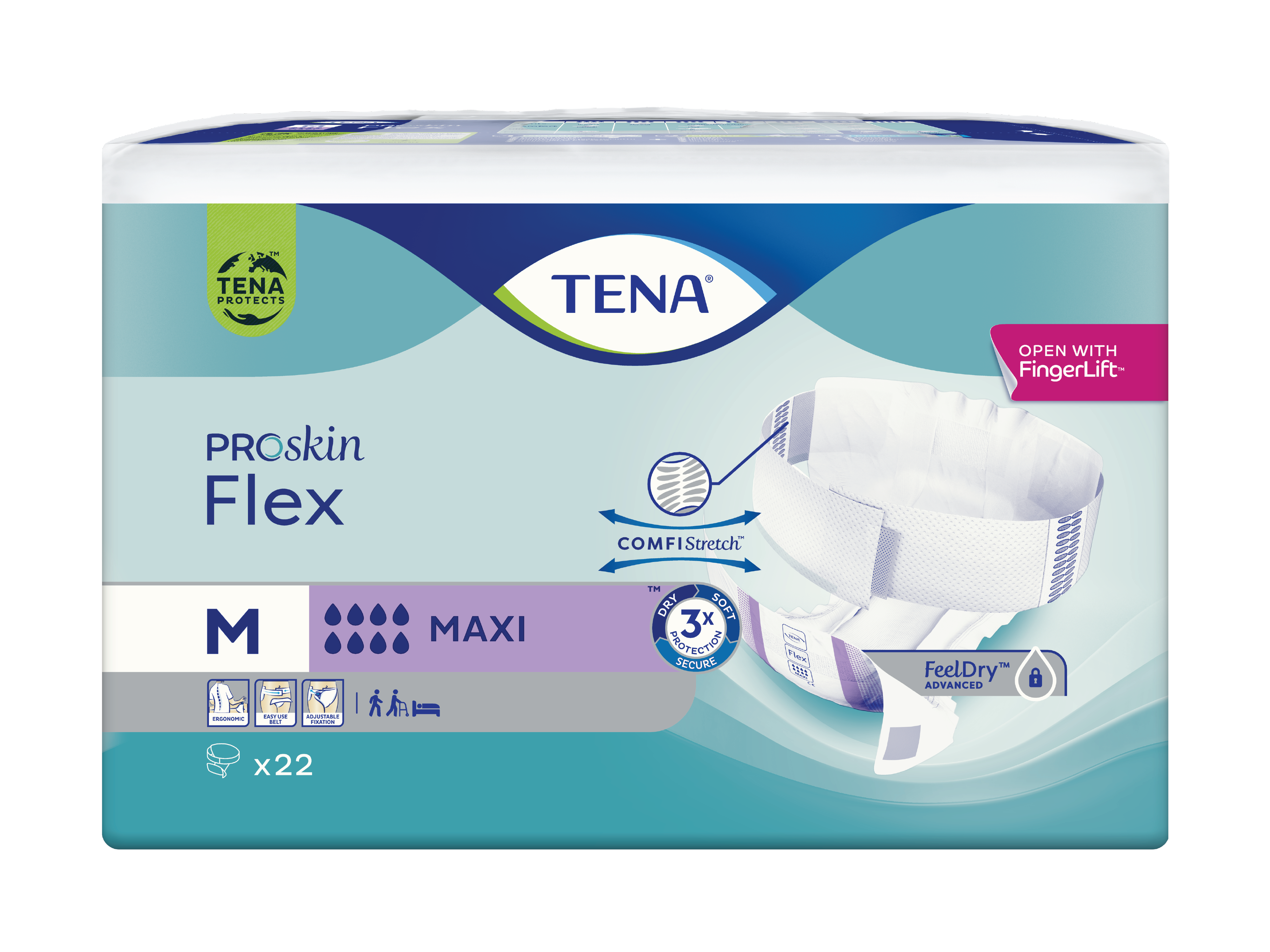 Tena Flex Maxi, Medium, 22 stk.