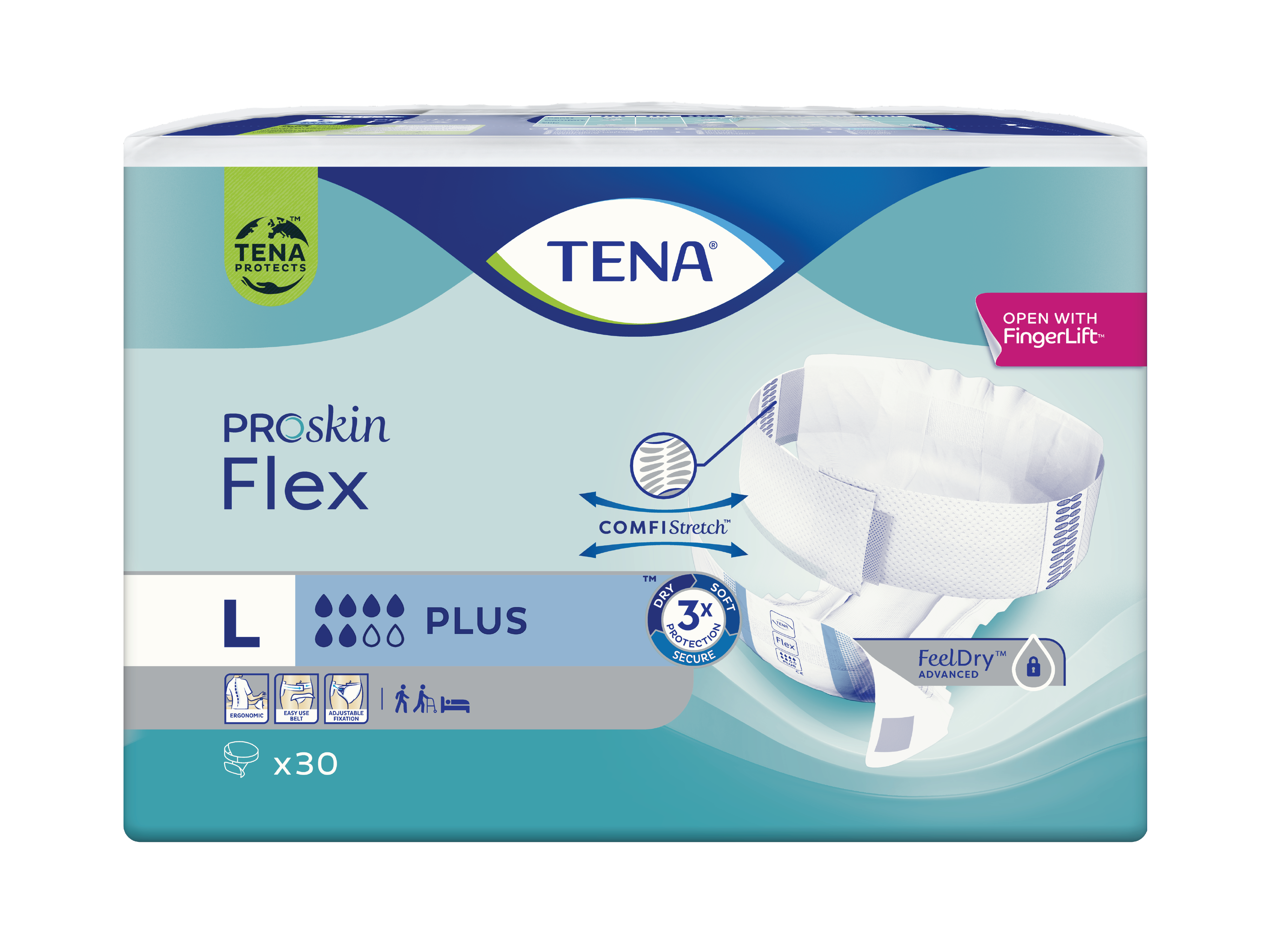 Tena Flex Plus, Large, 30 stk.