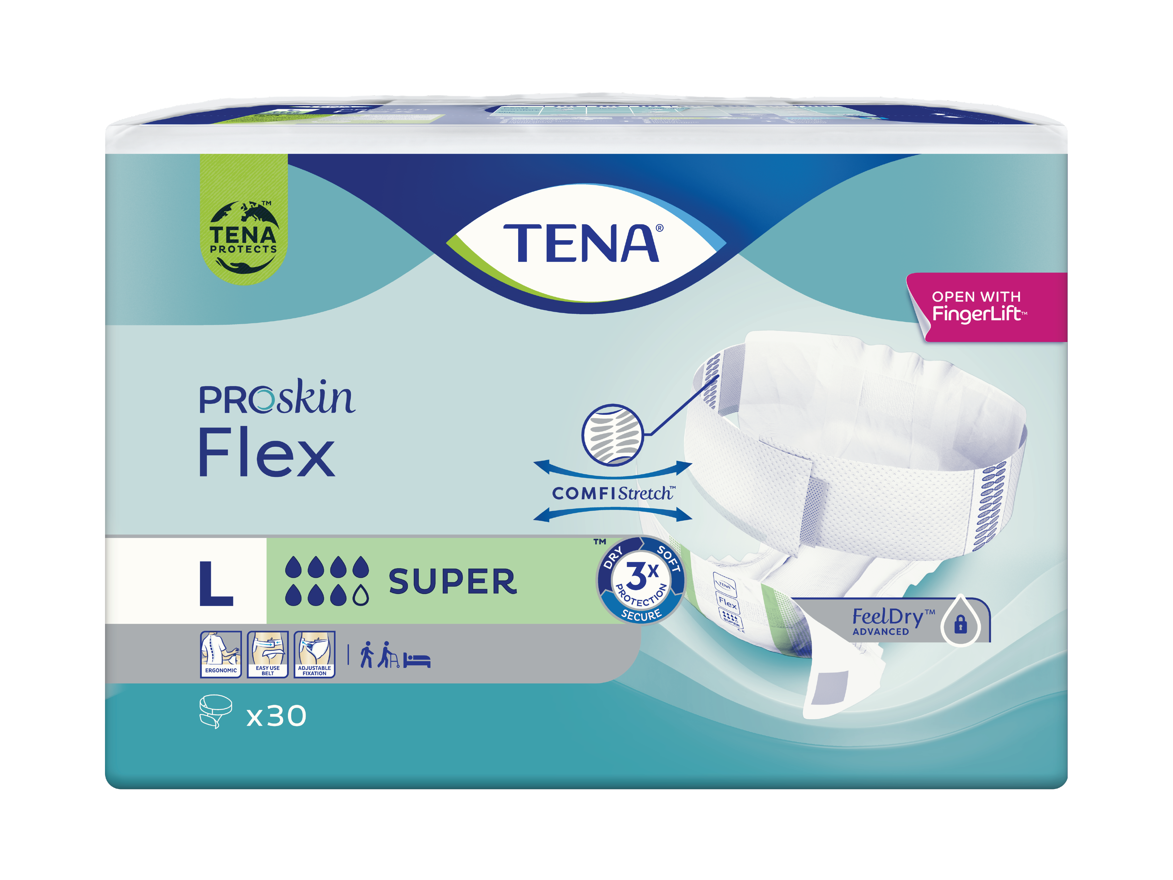 Tena Flex Super, Large, 30 stk.