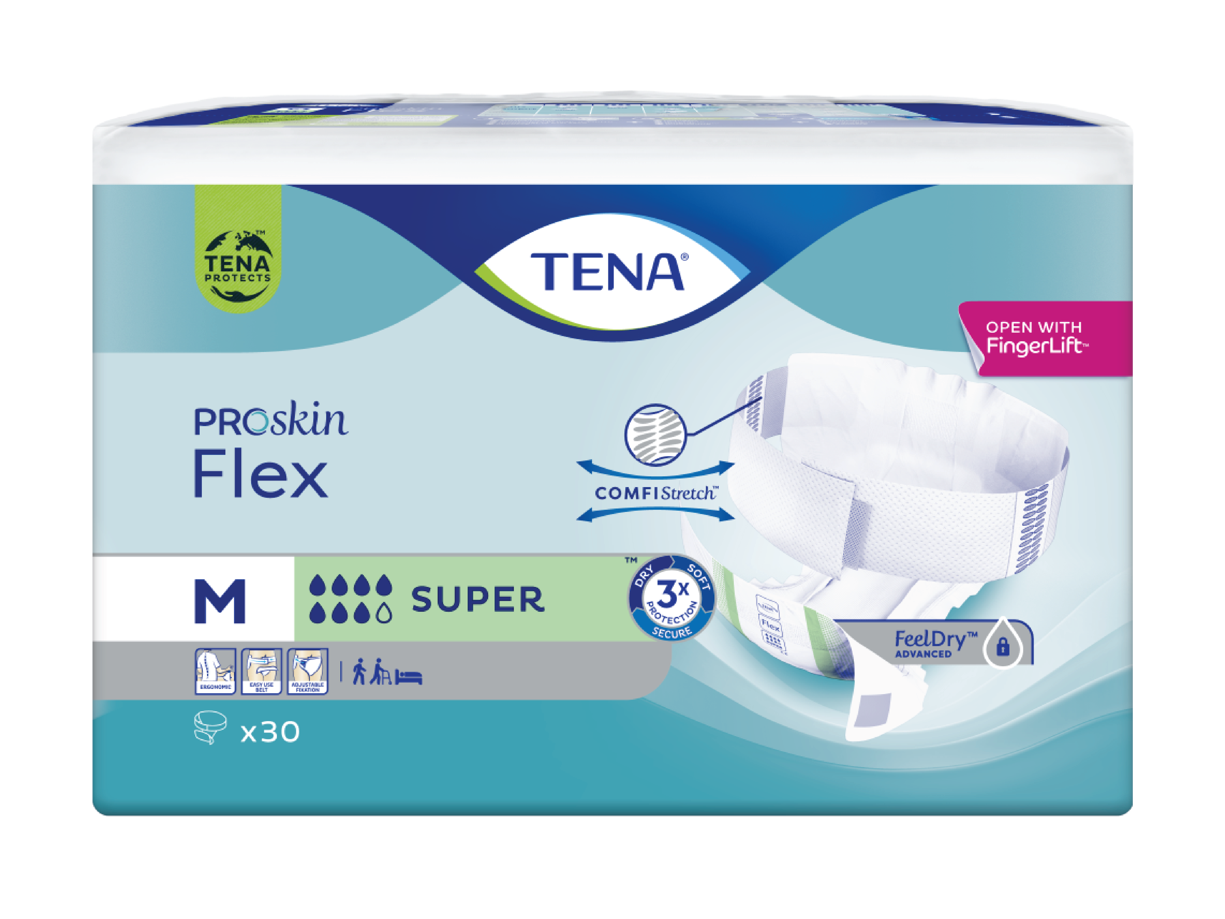 Tena Flex Super, Medium, 30 stk.