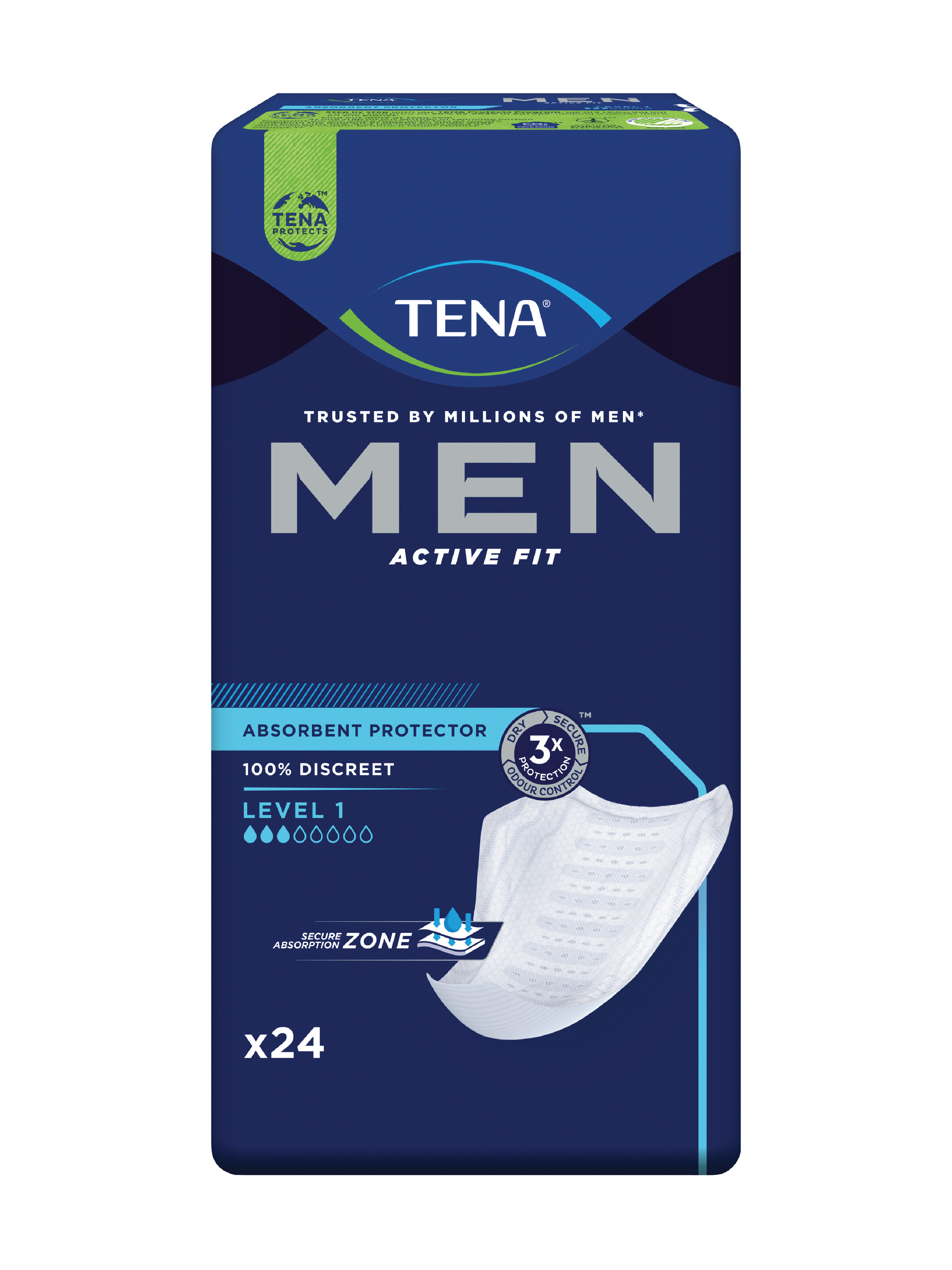 Tena MEN Level 1, 24 stk