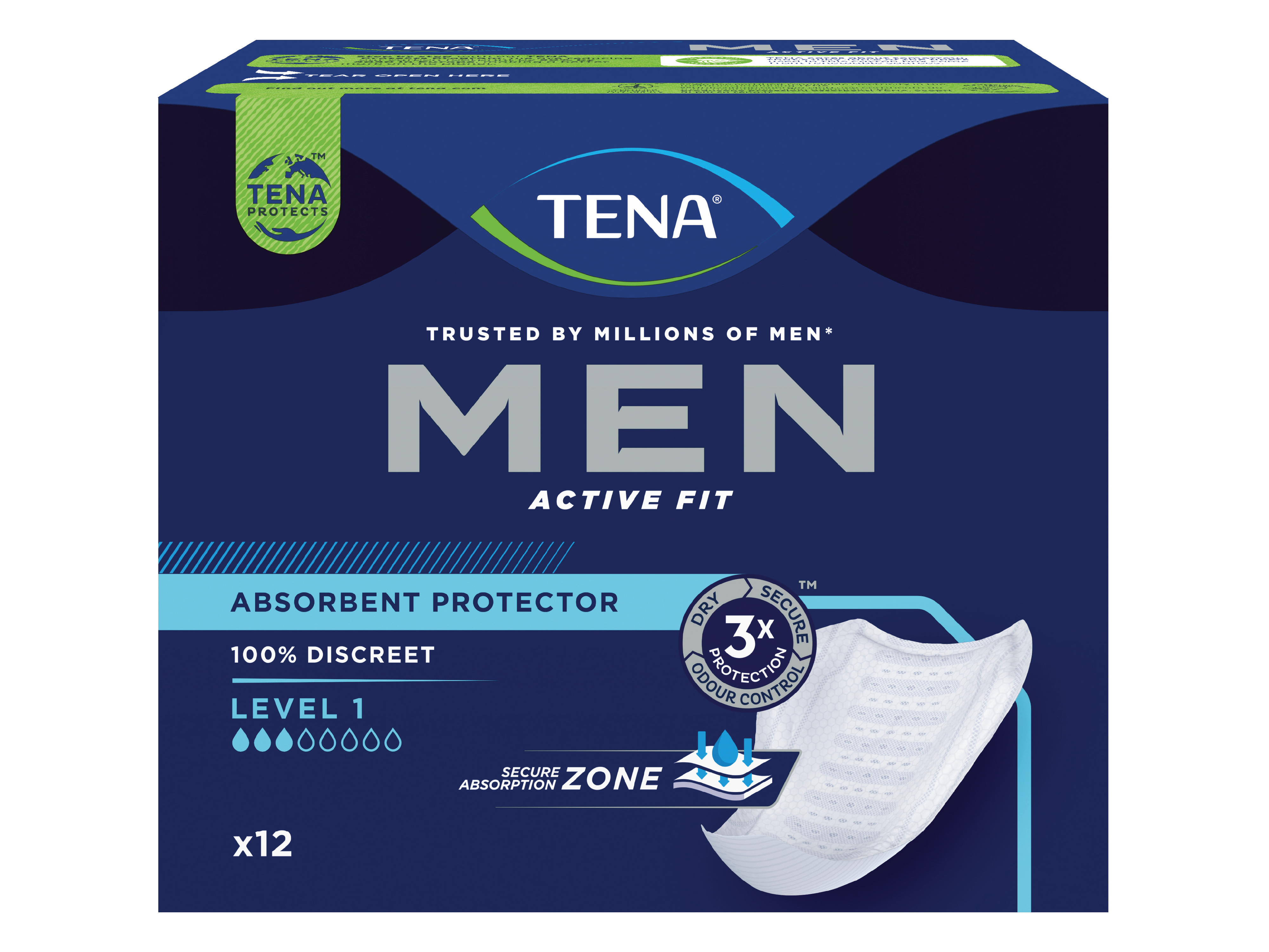 Tena MEN Level 1, 12 stk