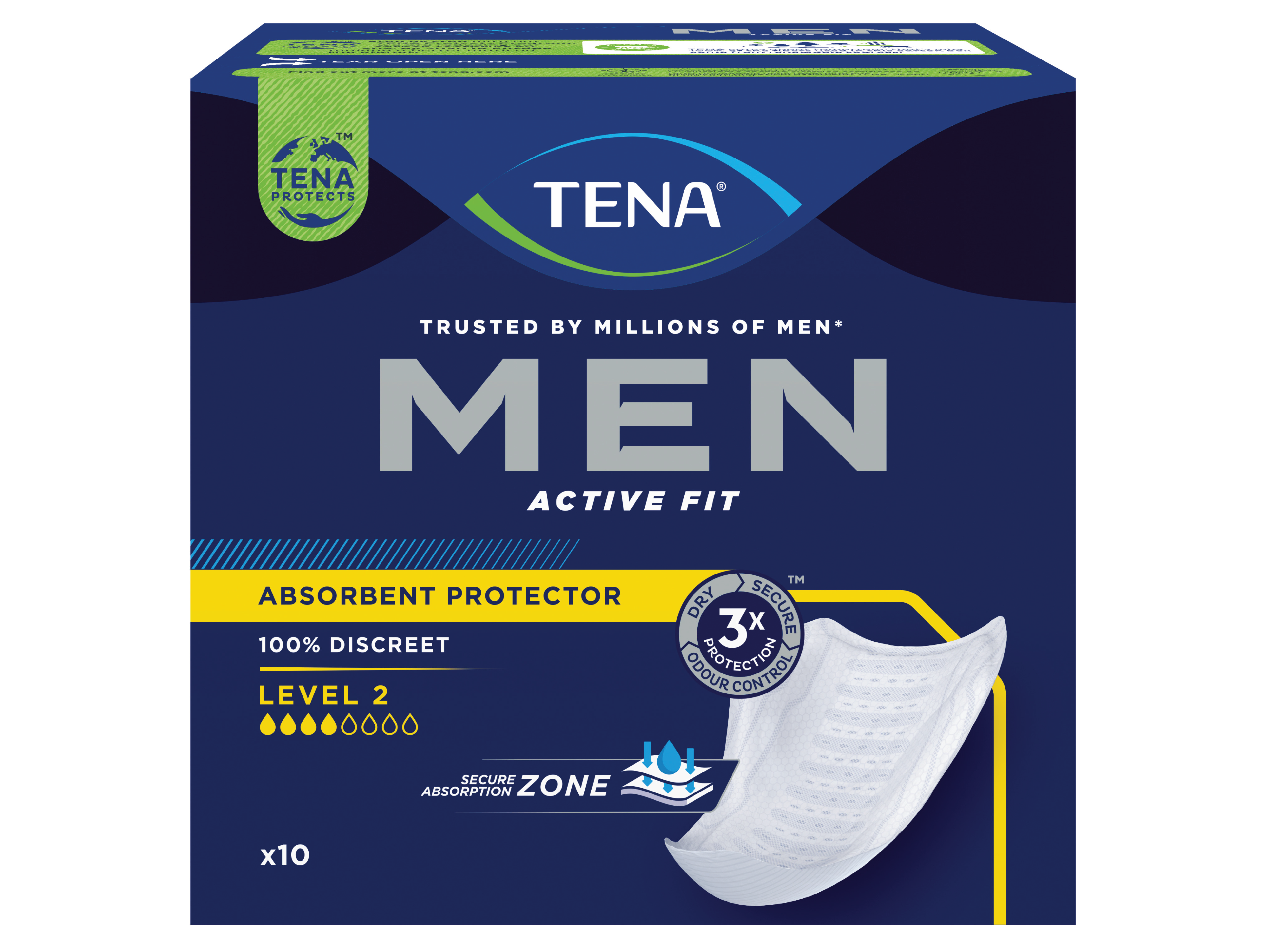 Tena MEN Level 2, 10 stk