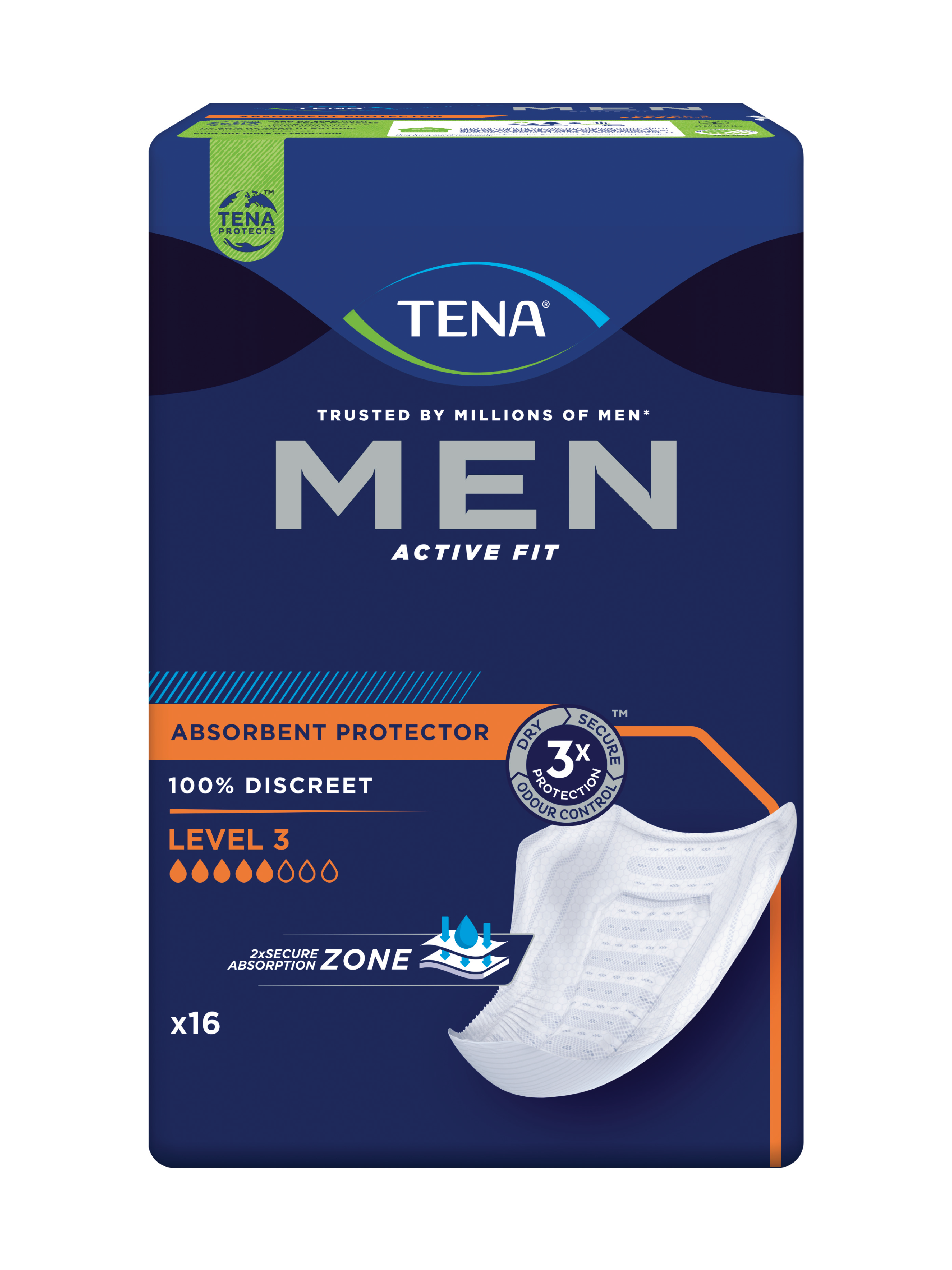 Tena MEN Level 3, 16 stk