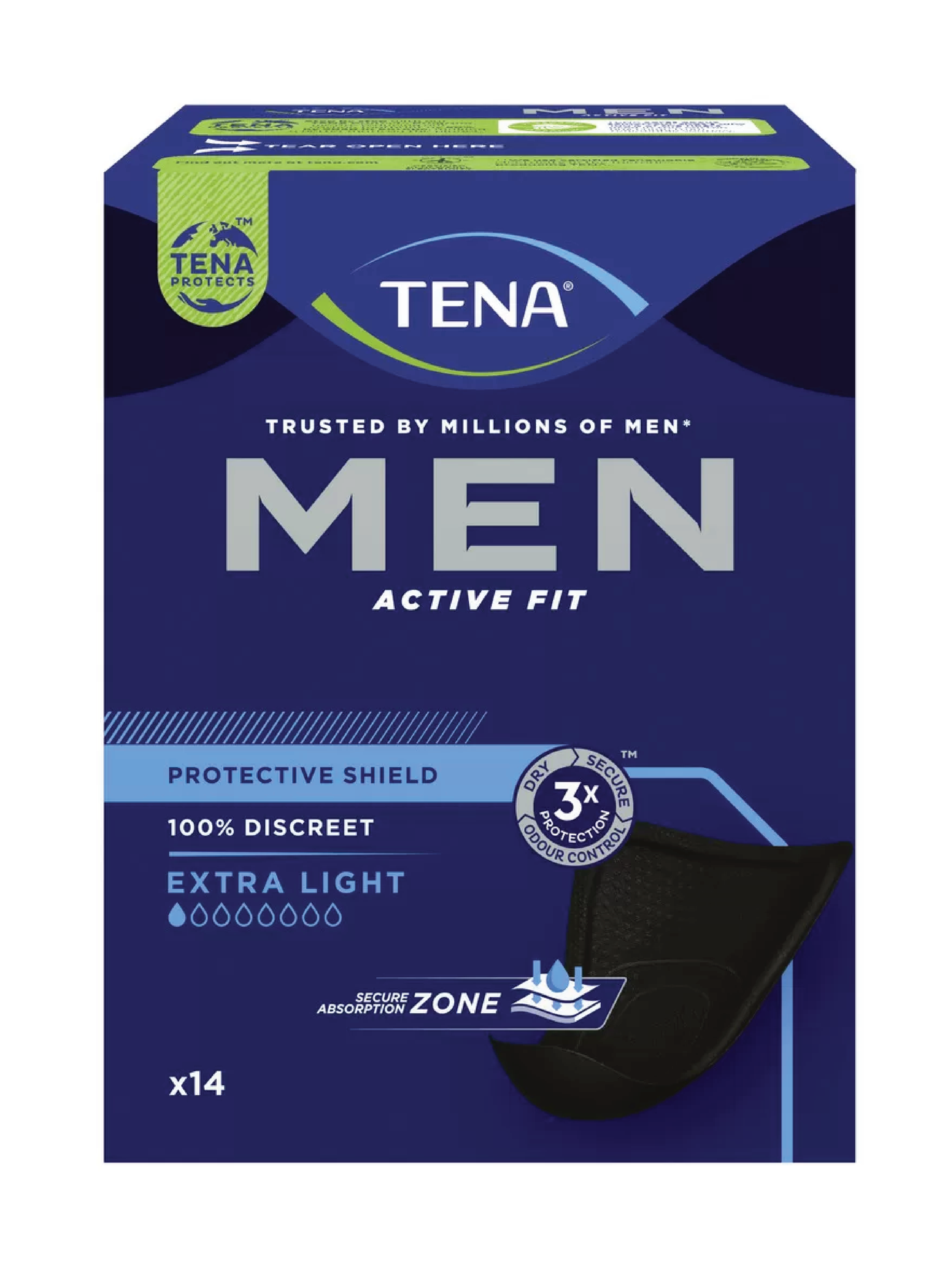 Tena MEN Protecive Shield level 0, 14 stk