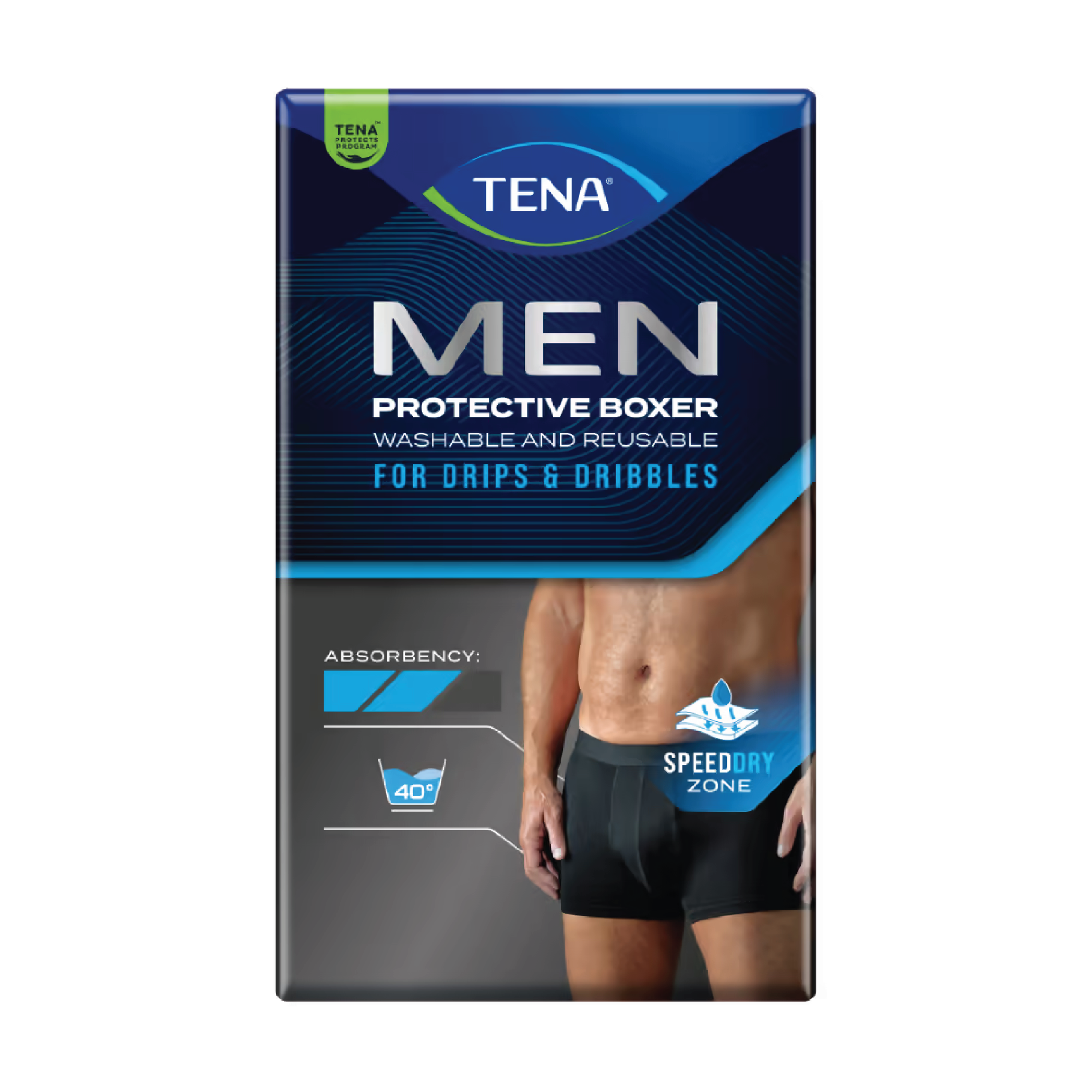 Tena MEN Protective Boxer, X-Large, sort,  1 stk.