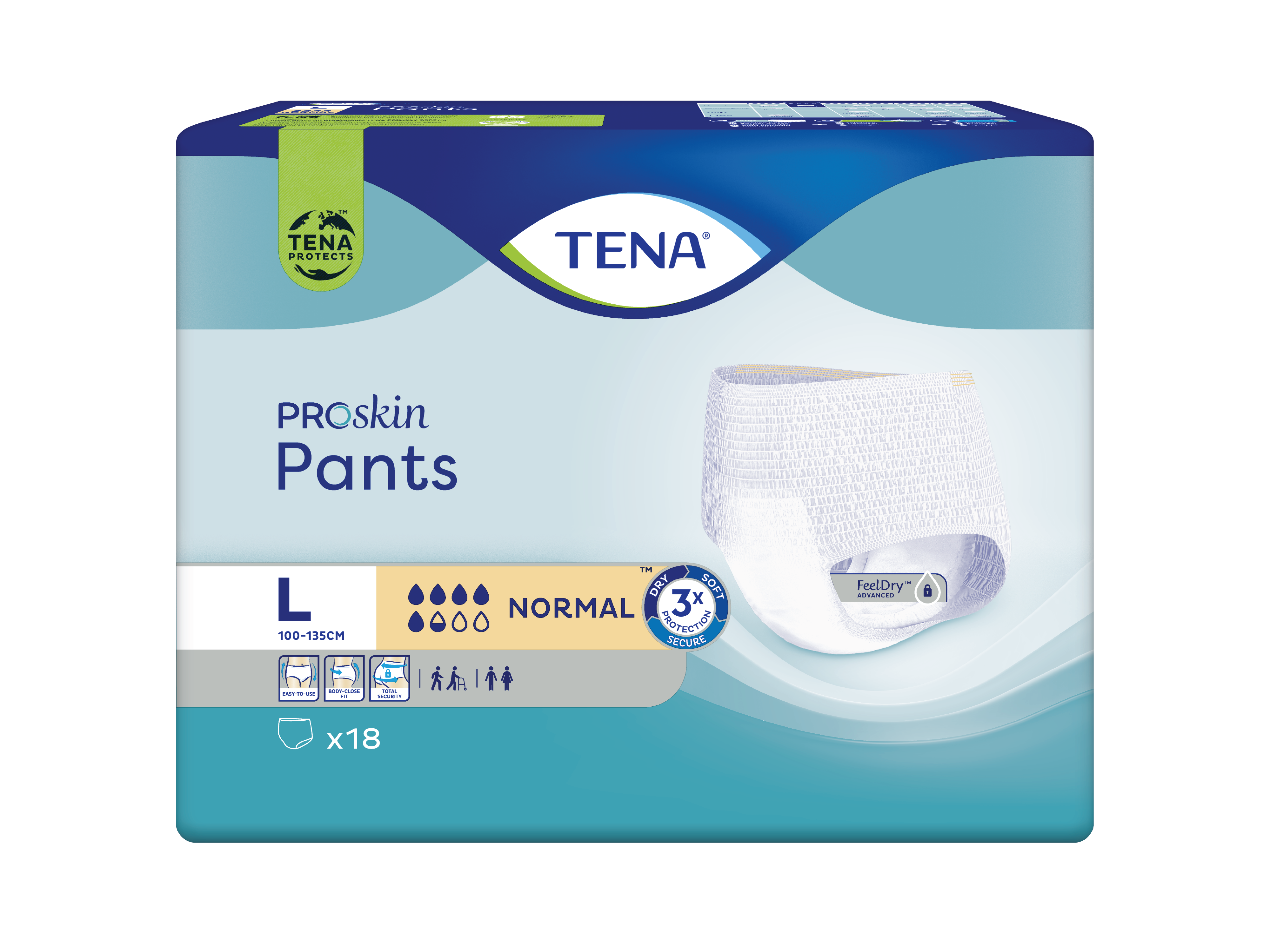 Tena Pants Normal, Large, 18 stk