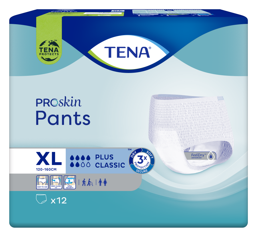 Tena Pants Plus Classic, Extra Large, 12 stk.