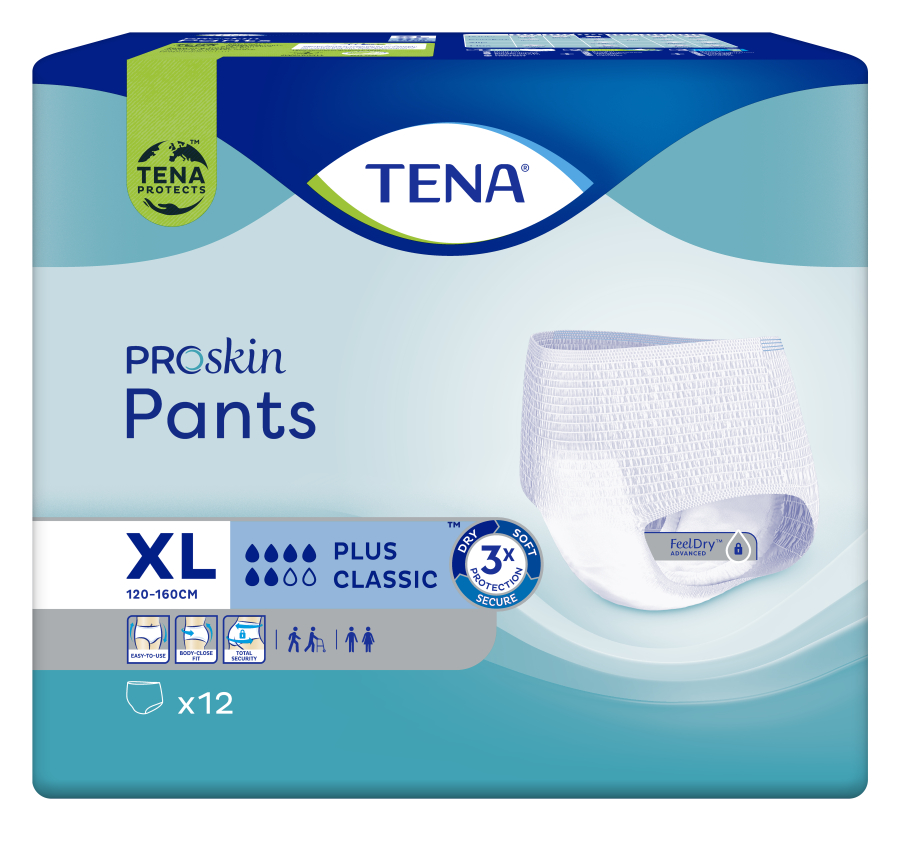 Tena Pants Plus Classic, Extra Large, 12 stk.