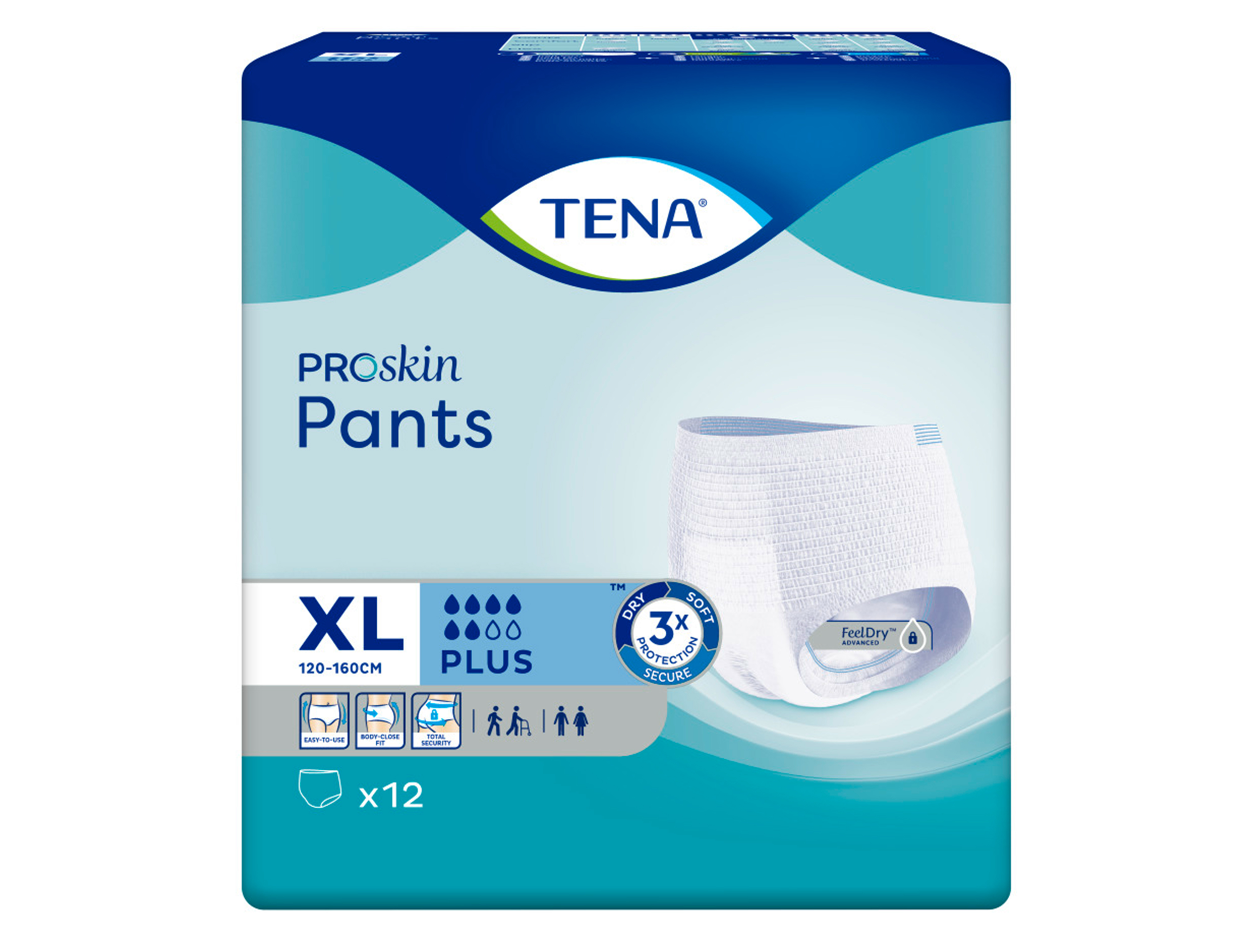 Tena Pants Plus, X-Large, 12 stk..
