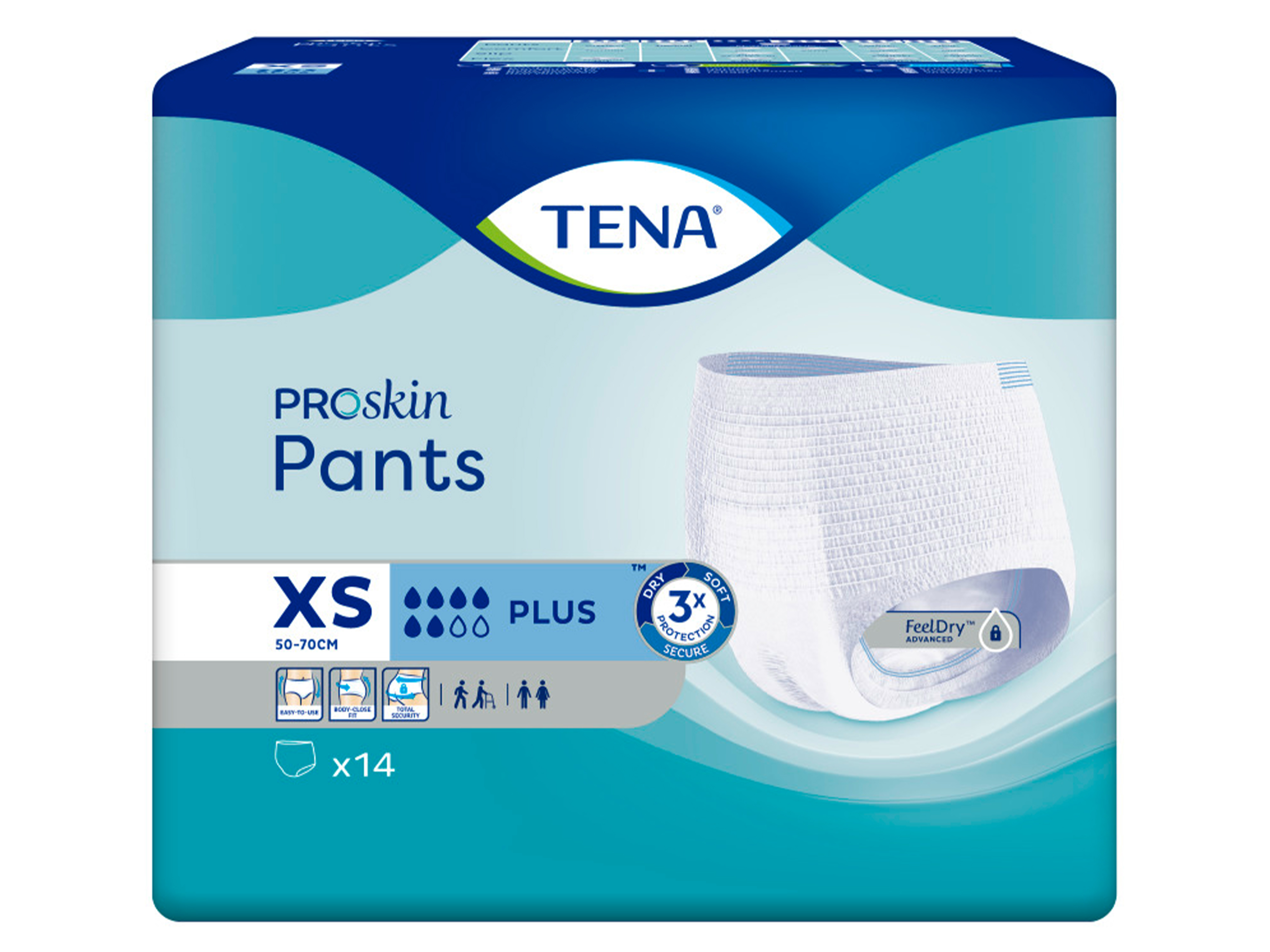 Tena Pants Plus, X-Small, 14 stk.