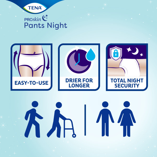Tena Pants Super Night, Large, 10 stk.