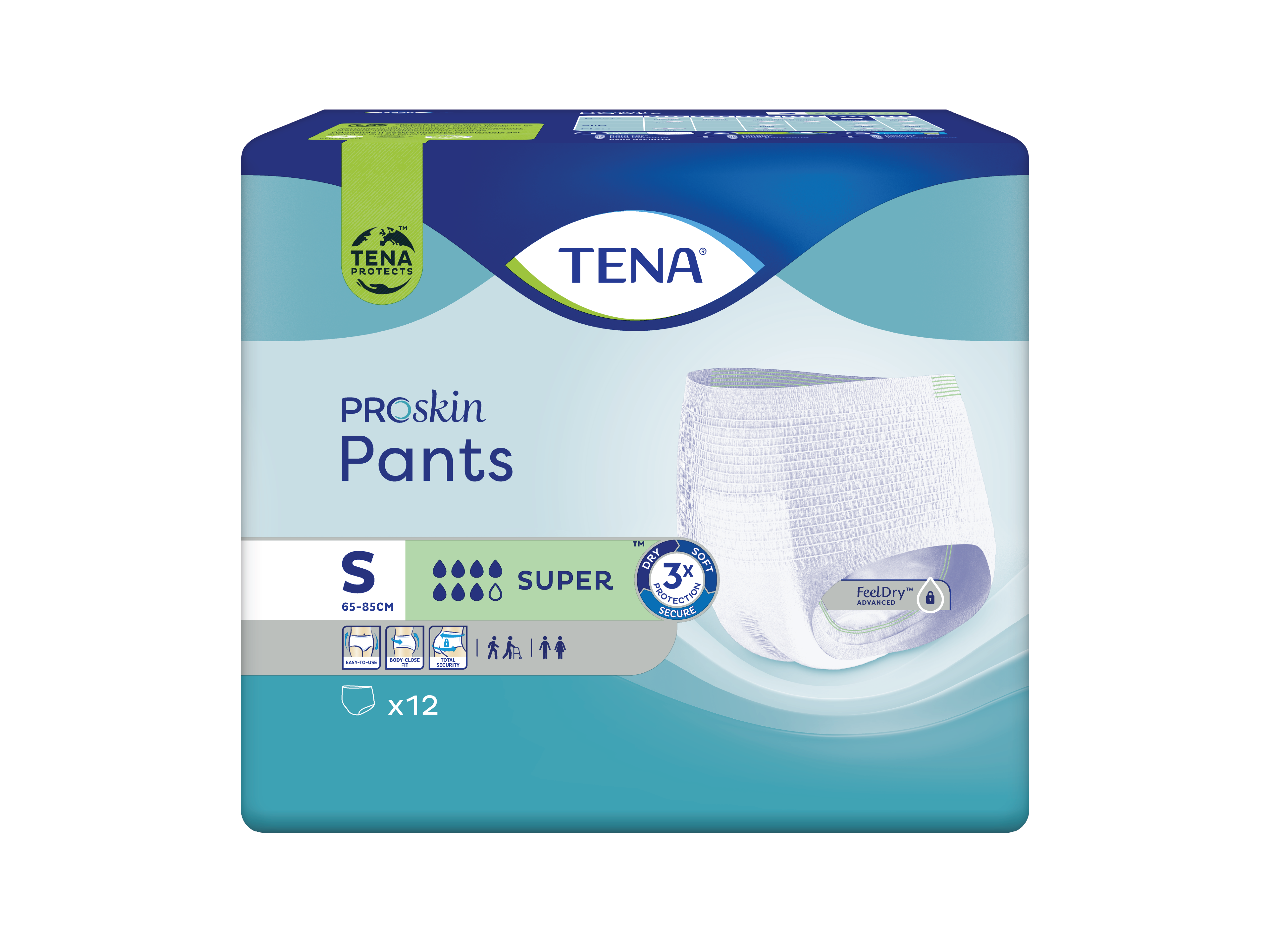 Tena Proskin Pants Super S, Small, 12 stk.