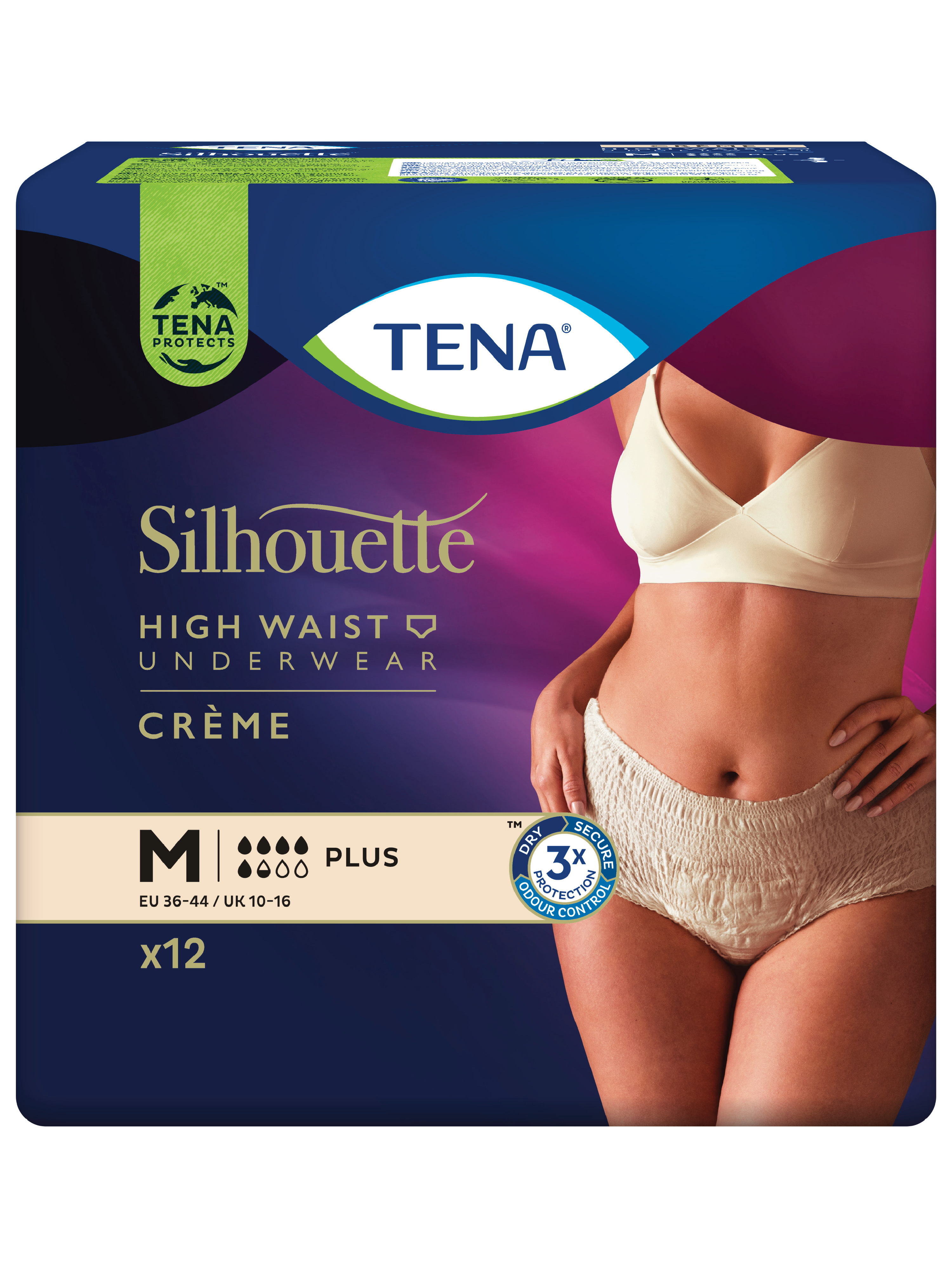 Silhouette Plus High Waist Cream, Medium, creme, 12