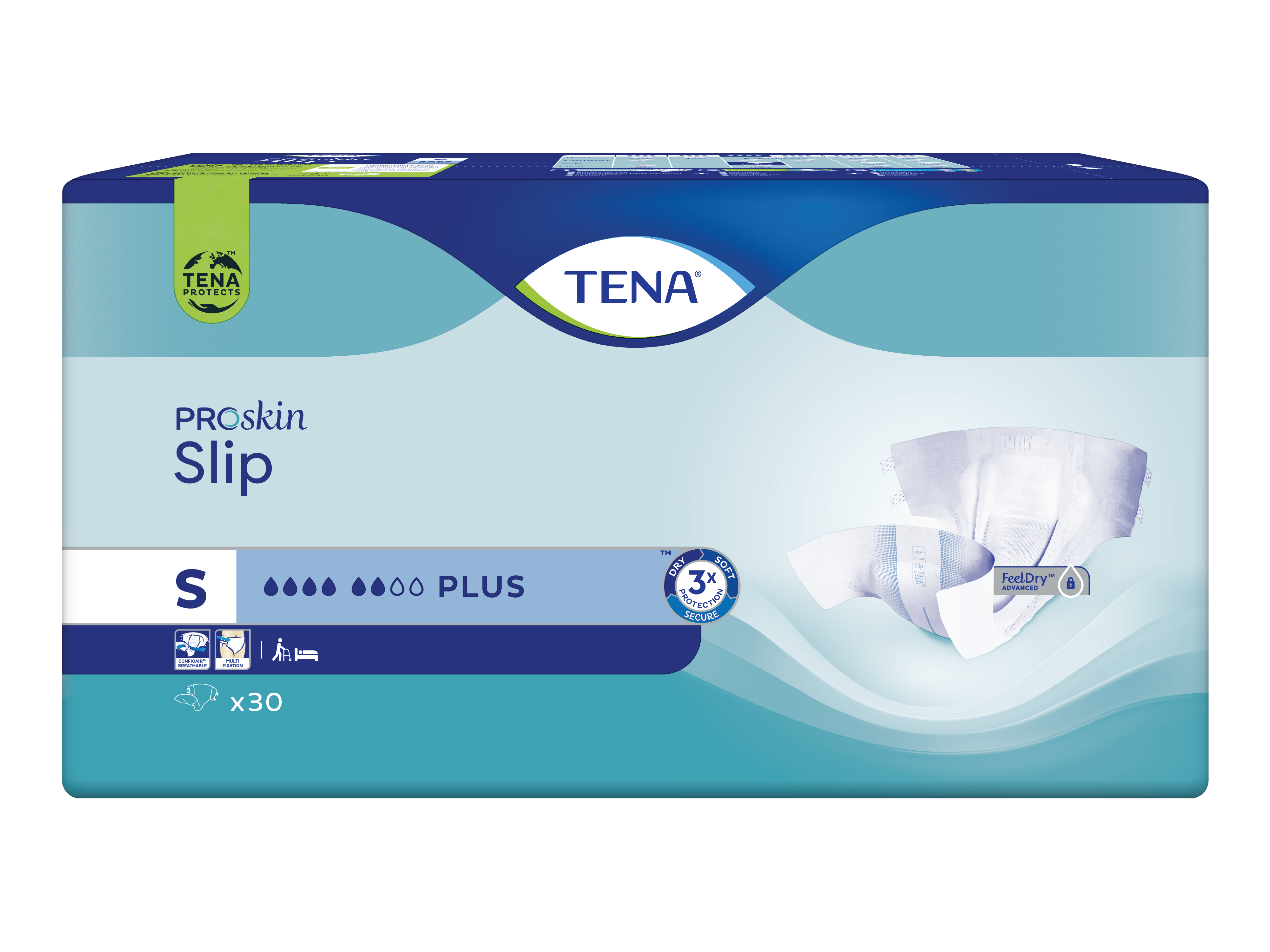 Tena Slip Plus, Small, Alt-i-ett bleie, 30 stk.