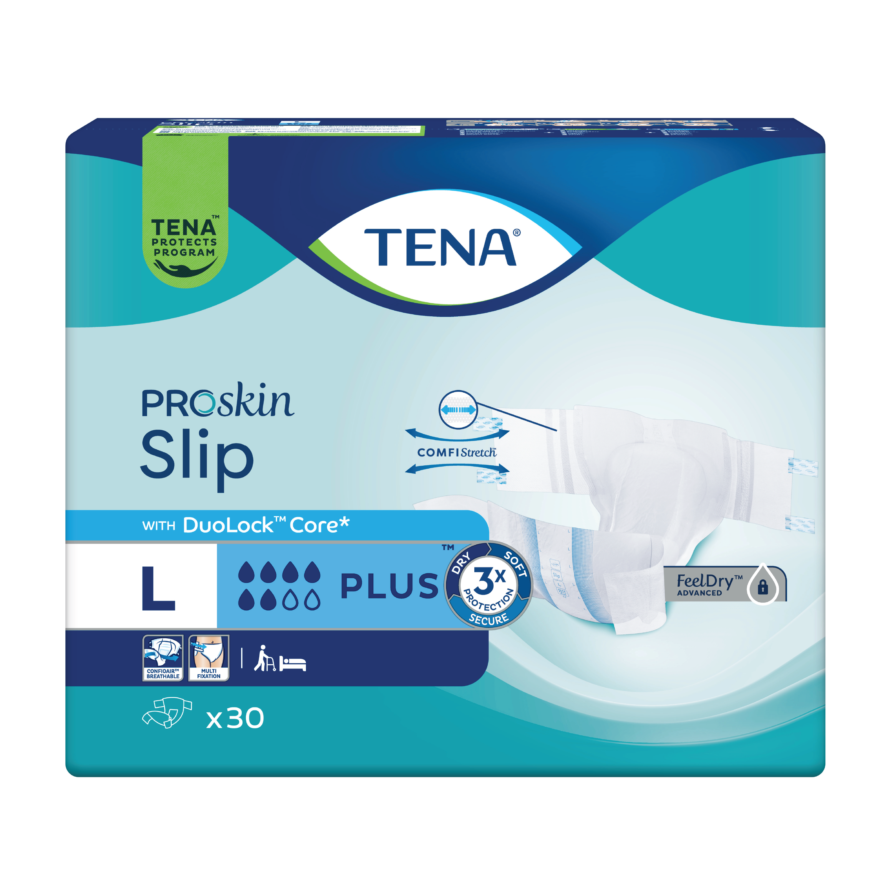 Tena Slip Plus, Large, 30 stk.