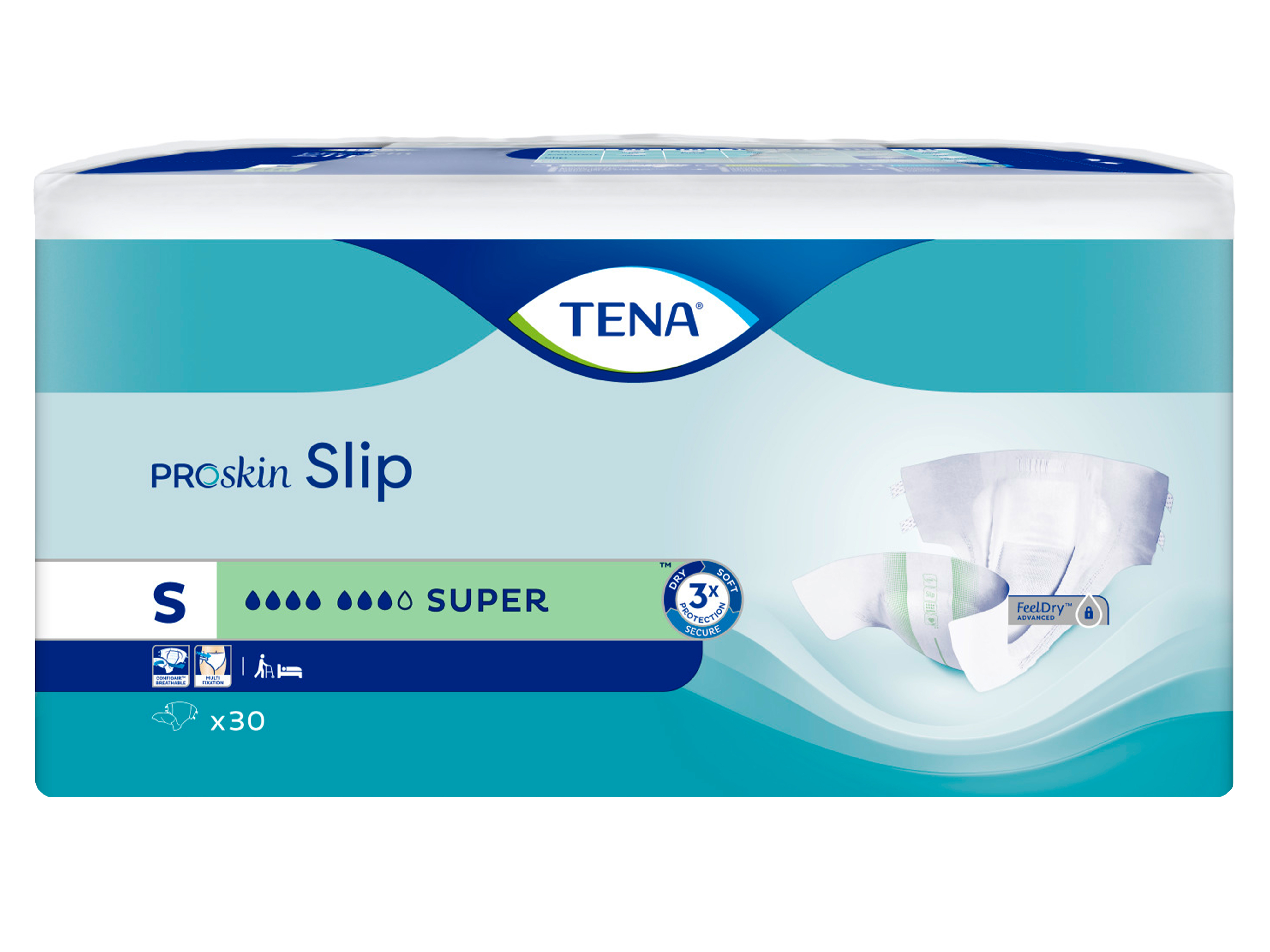 Tena Slip Super, Small, Alt-i-ett bleie, 30 stk.