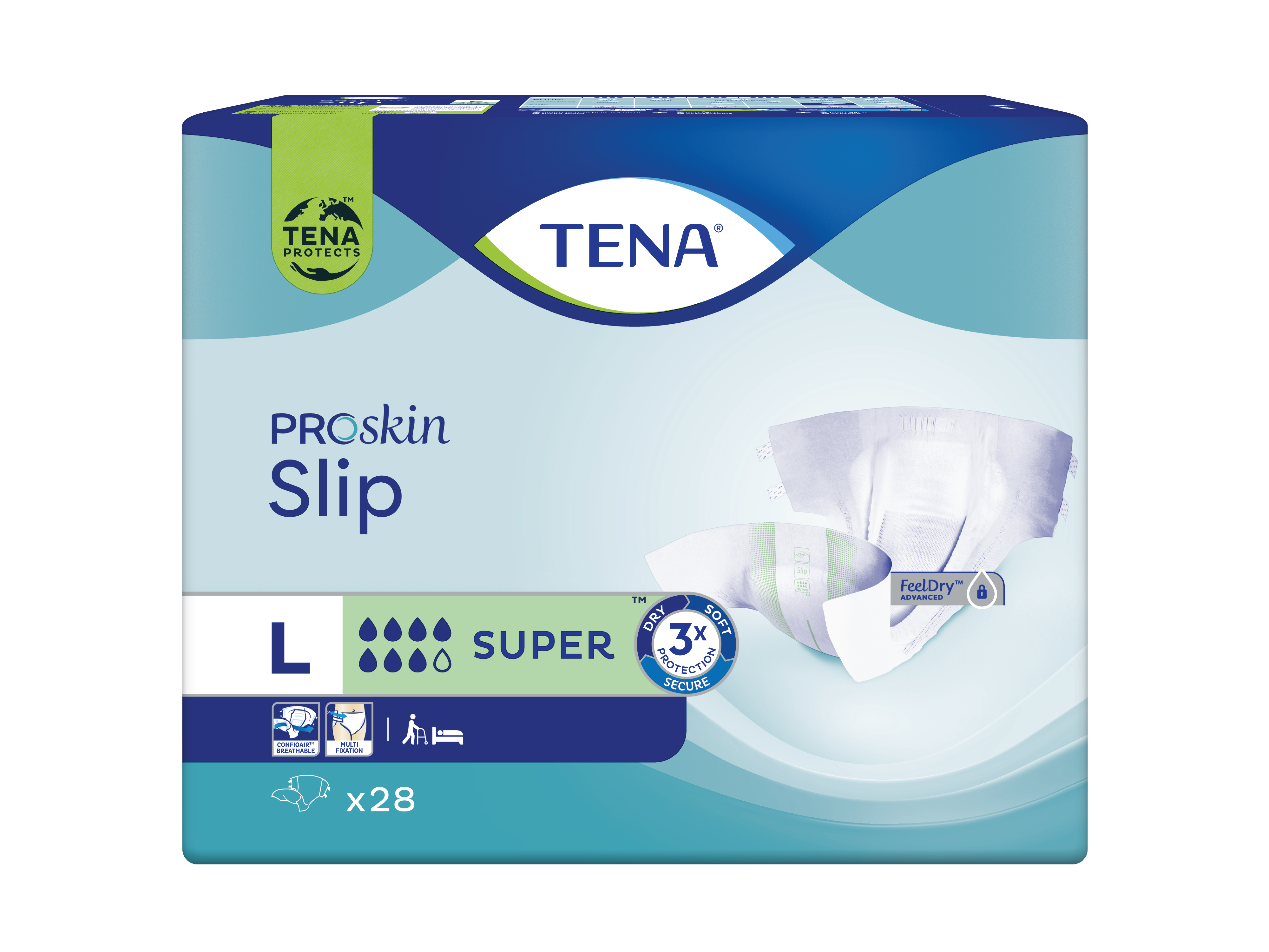 Tena Slip Super, Large, Alt-i-ett bleie, 28 stk.