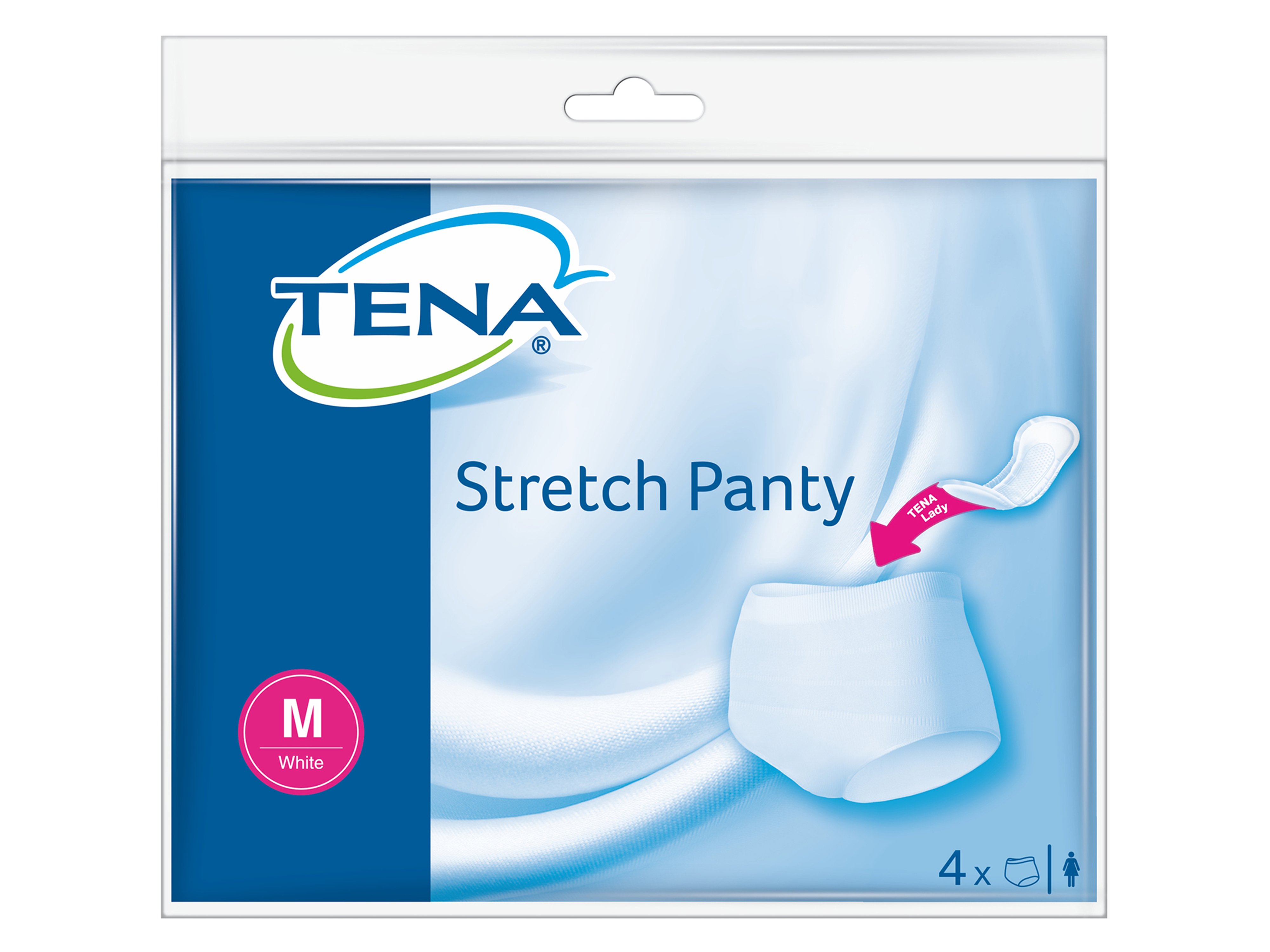 Tena Stretch Panty, Medium, 4 stk