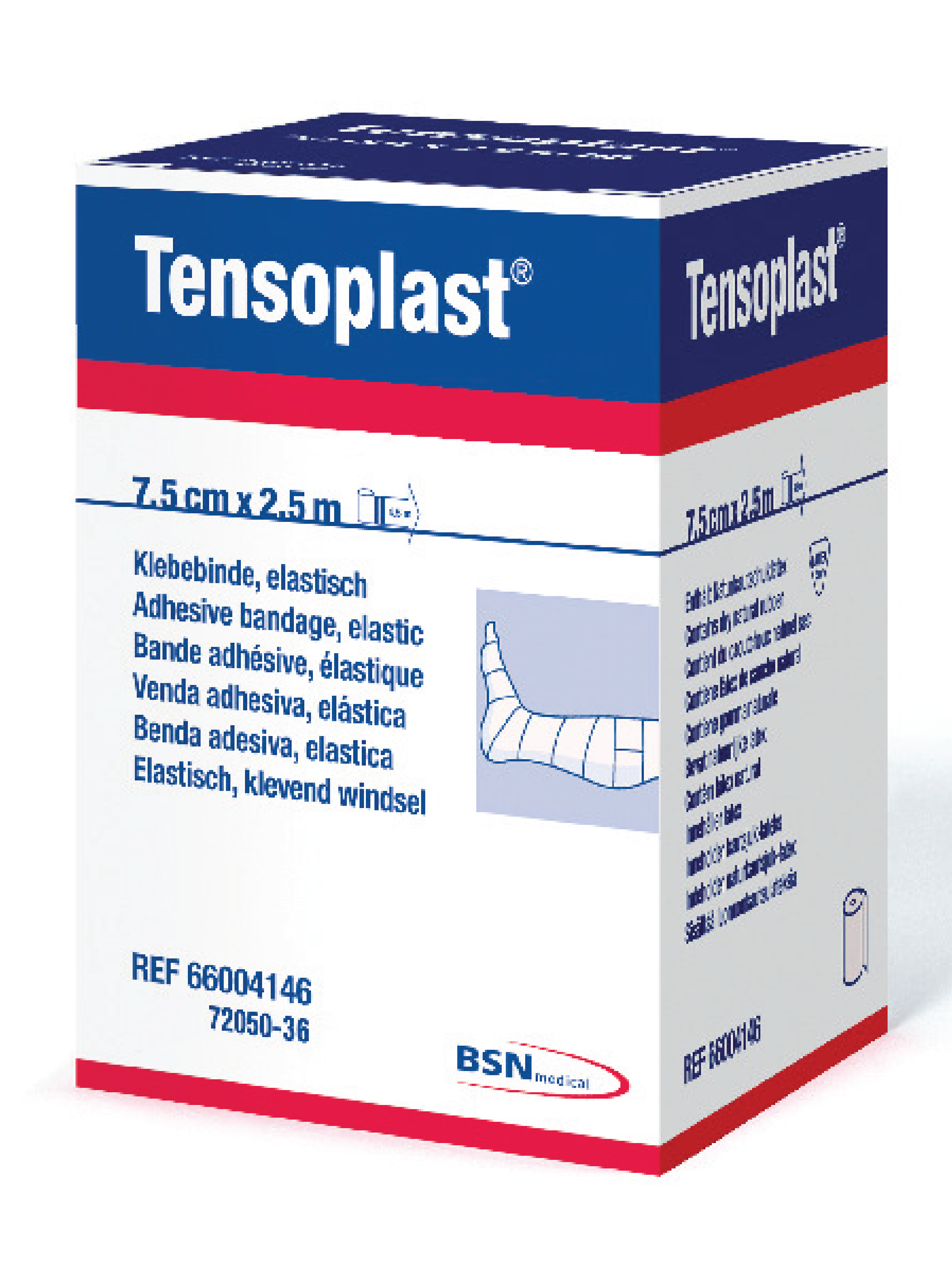 Tensoplast Selvheftende bandasje, 7,5 cm x 4,5 m, 1 stk.