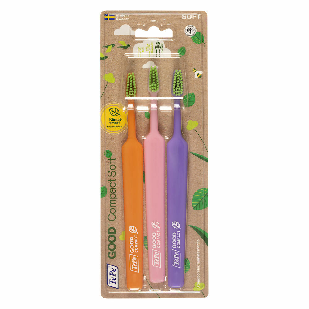 TePe GOOD Compact Soft tannbørste, 3 stk