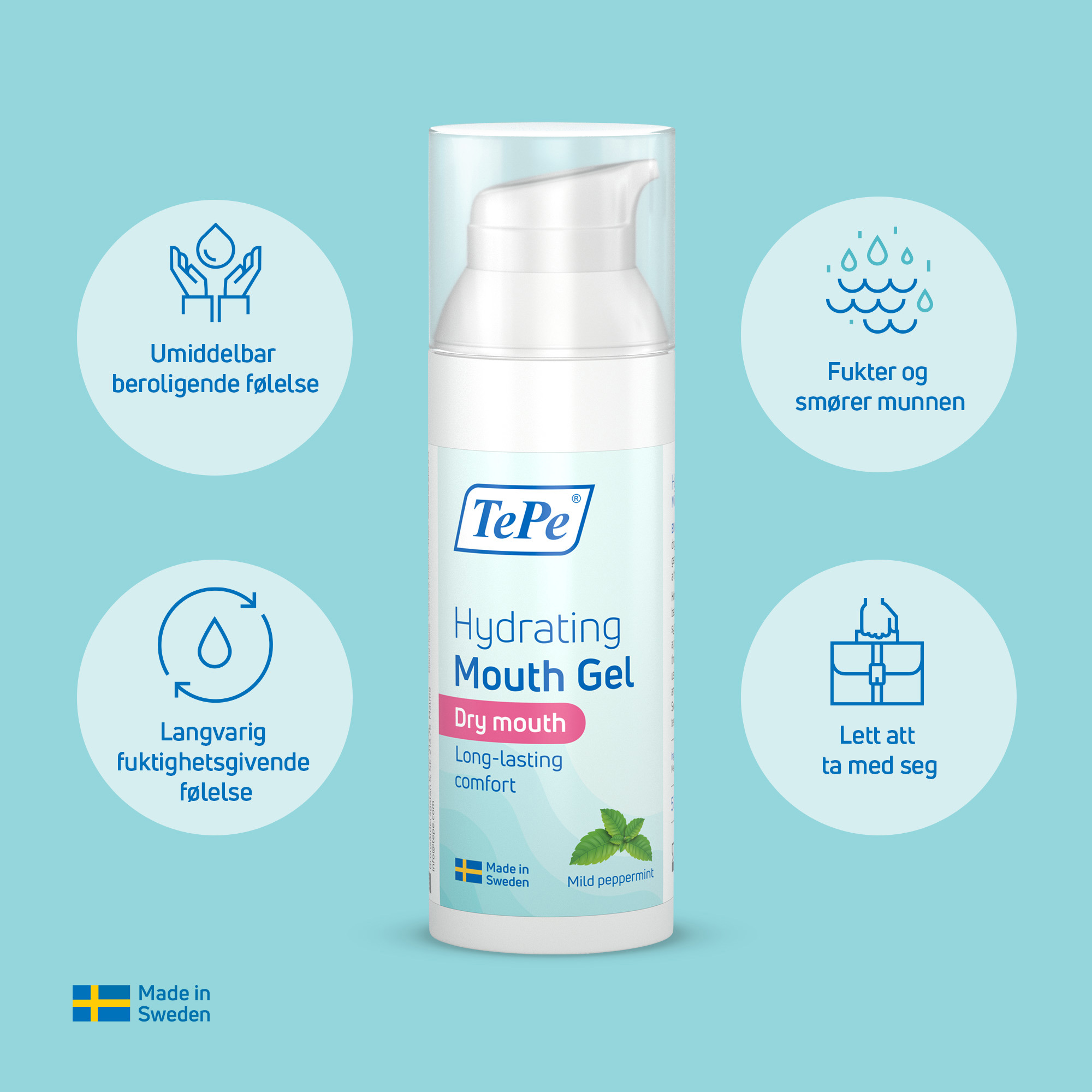 TePe Hydrating Mouth Gel, Mild peppermynte, 50 ml