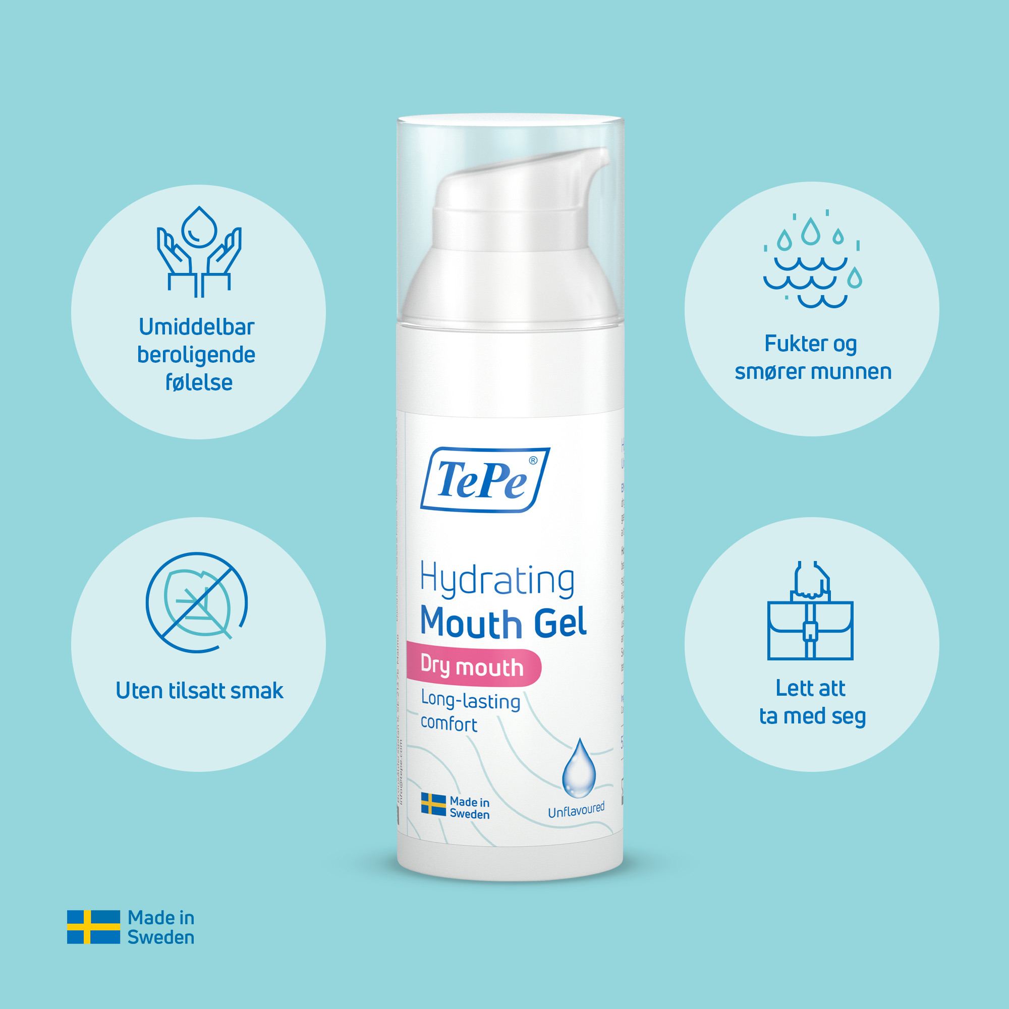 TePe Hydrating Mouth Gel, Uten tilsatt smak, 50 ml