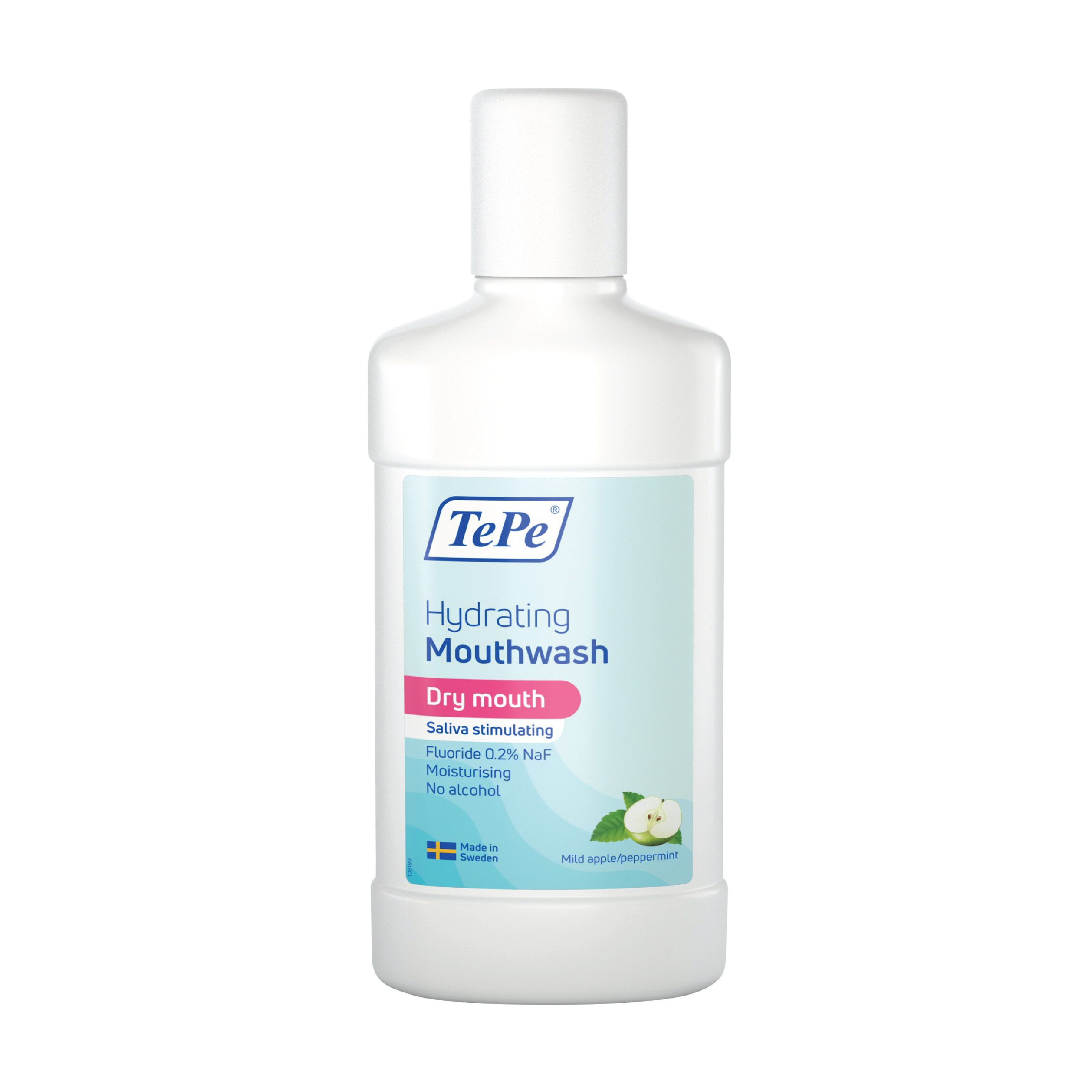 TePe Hydrating Mouthwash, Mild eple- og peppermynte, 500 ml