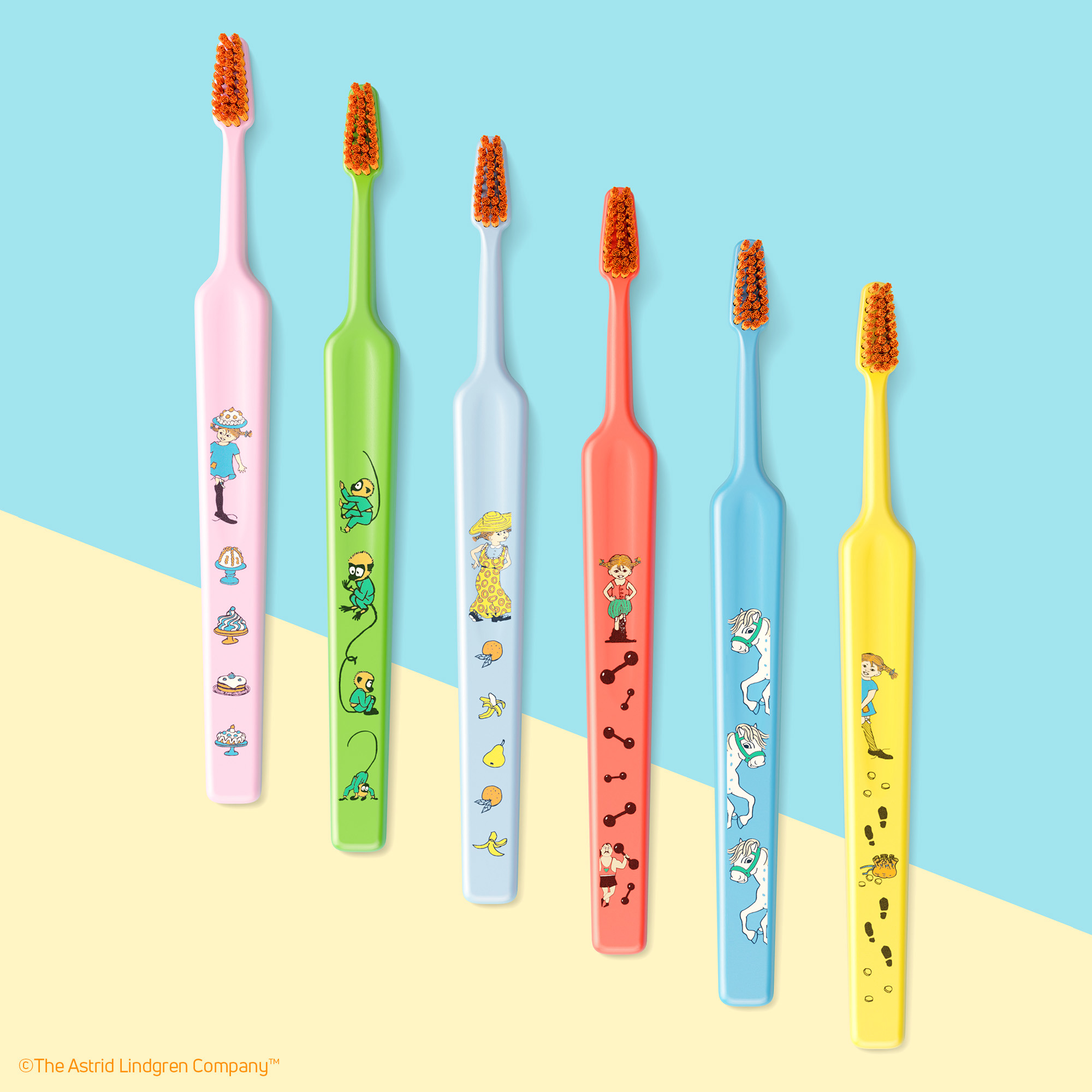 TePe Kids Pippi Extra Soft Tannbørste, Assorterte farger, 1 stk.