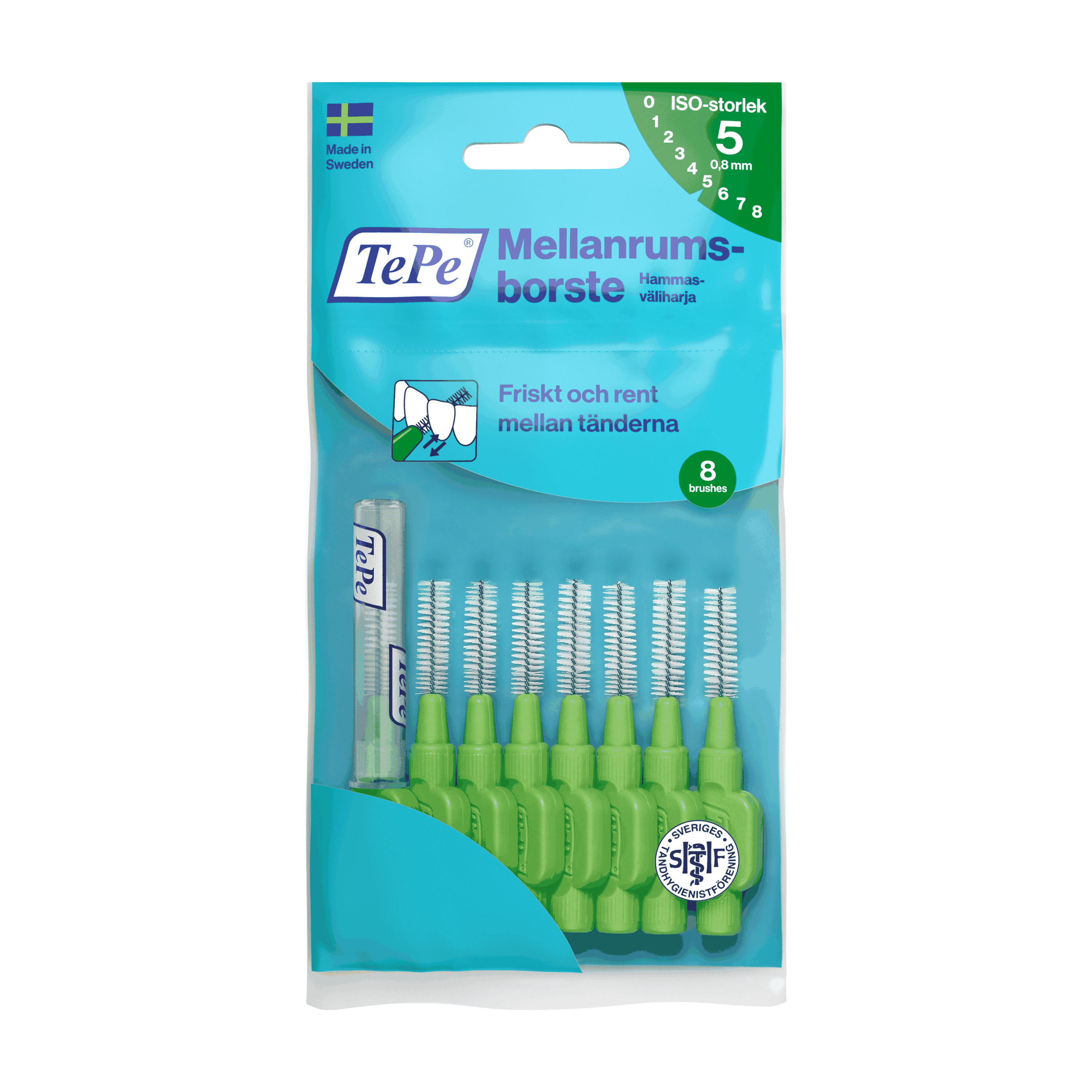 TePe Mellomromsbørste, 0,8 mm, 8 stk.