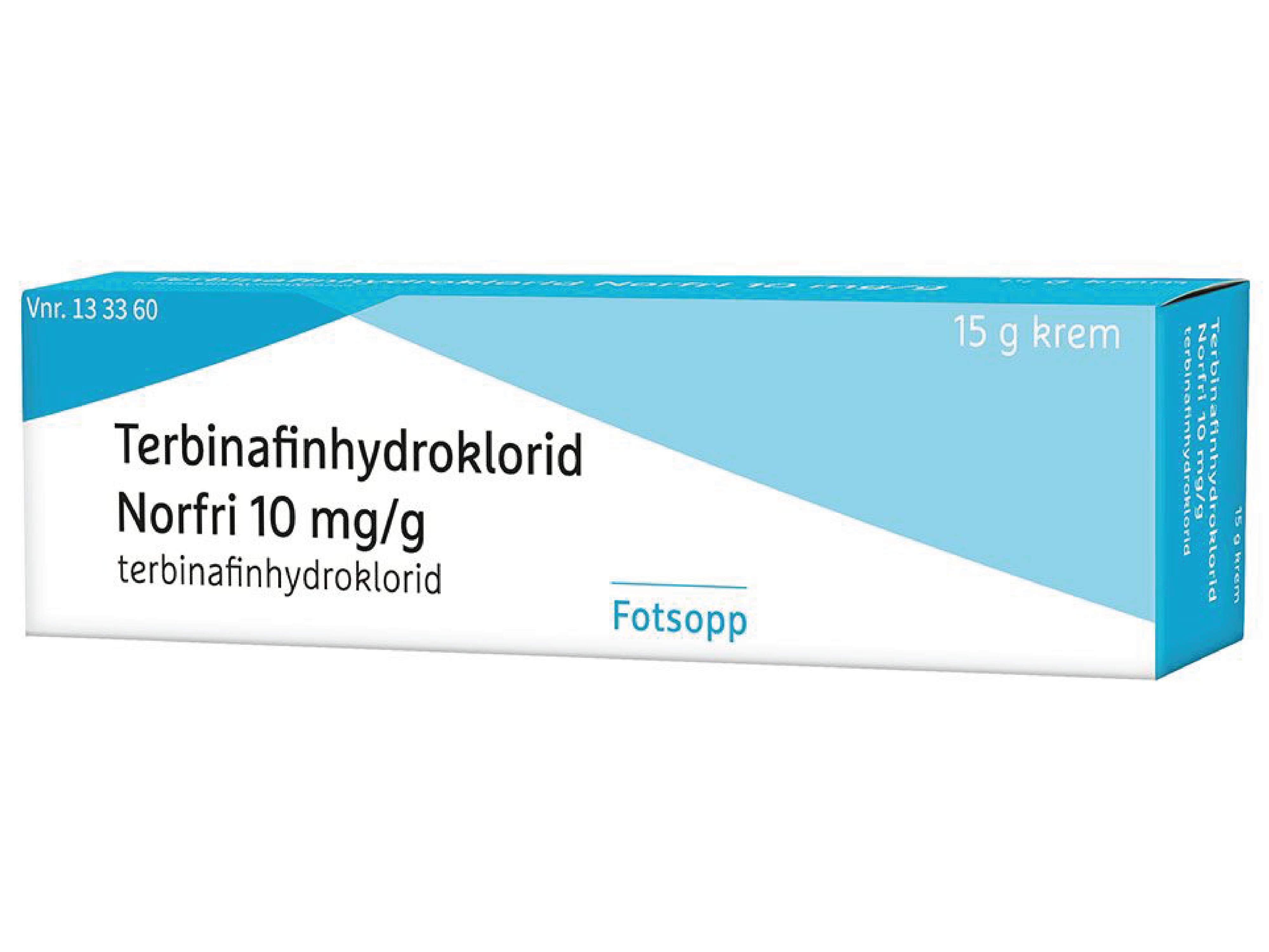 Terbinafinhydroklorid Norfri 10 mg/g krem, 15 g.
