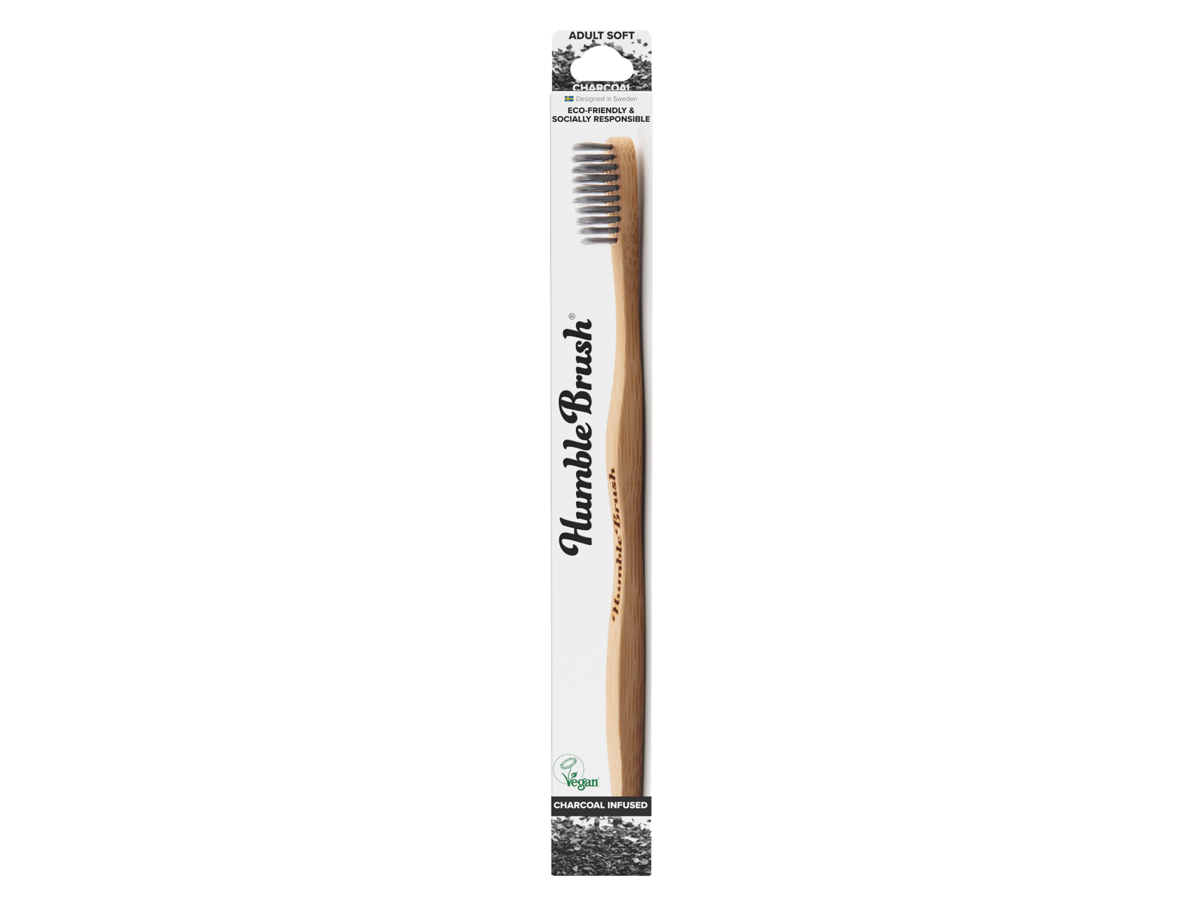 The Humble Co. Brush Adult Charcoal Bristles, 1 stk