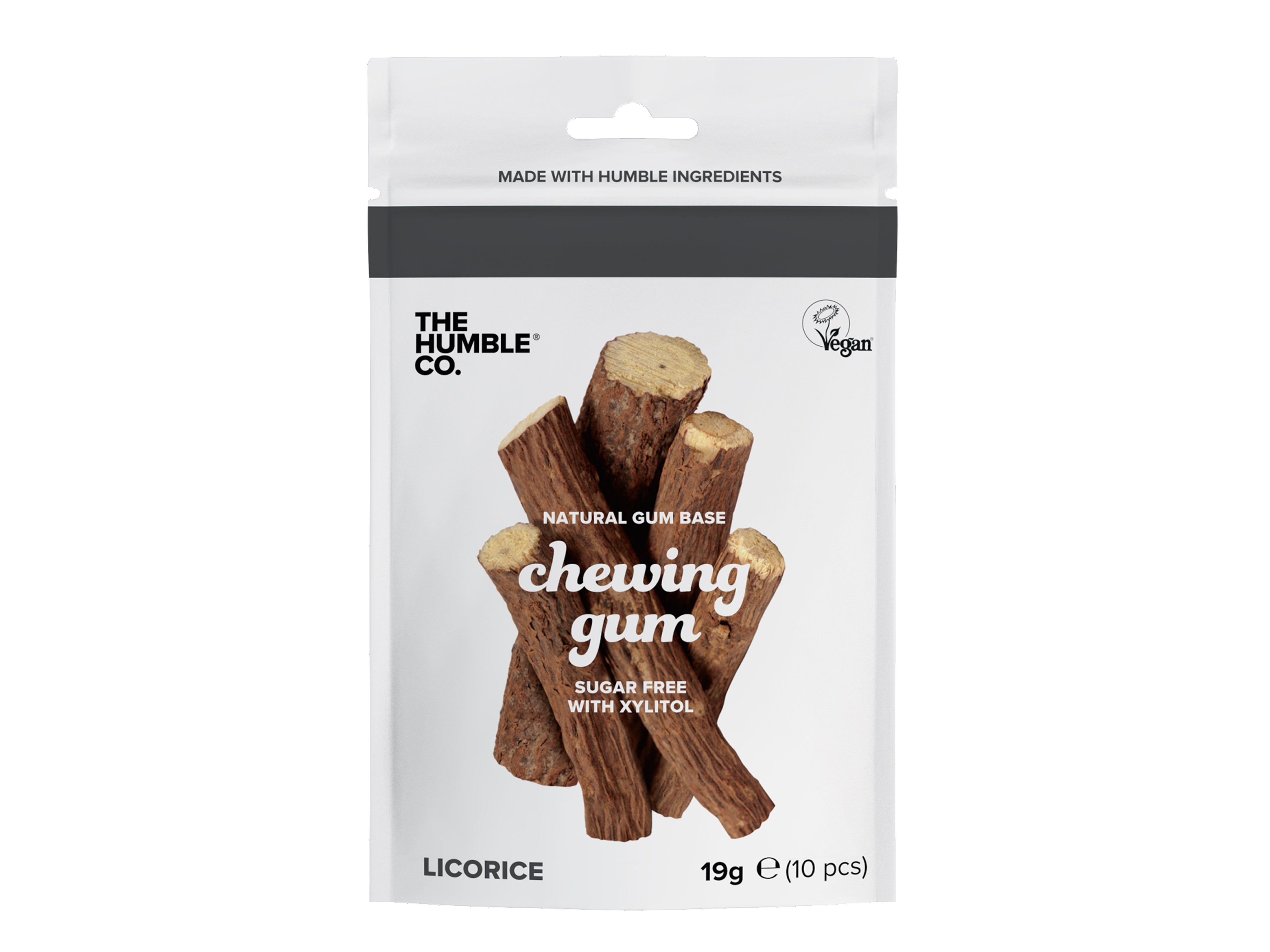 The Humble Co. Humble Natural Chewing Gum Licorice, 10 stk Tyggegummi